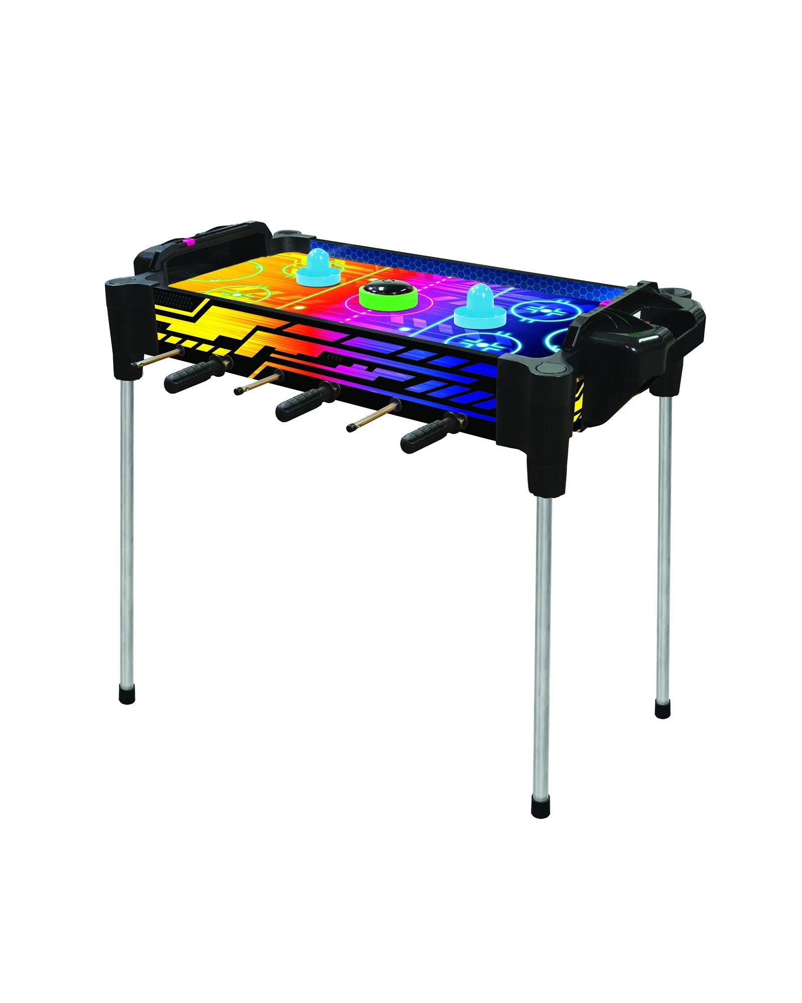 2 -in-1 Foosball & Air Hockey Neon Arcade Table - Image 3