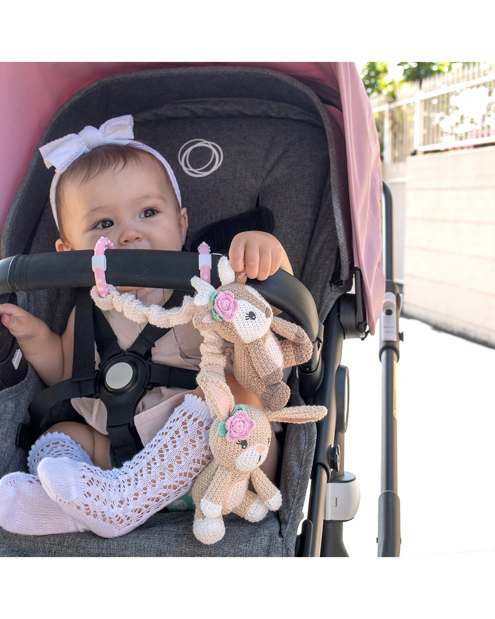 2 Pack Stroller Toys Fawn Bunny - Image 3