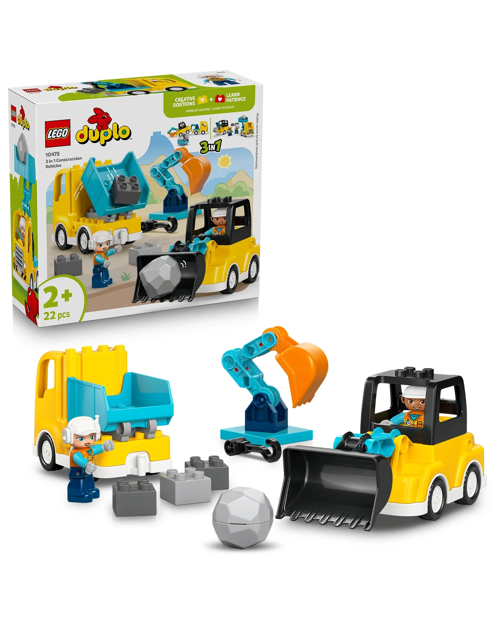 10475 3 in 1 Construction Vehicles - Image 2