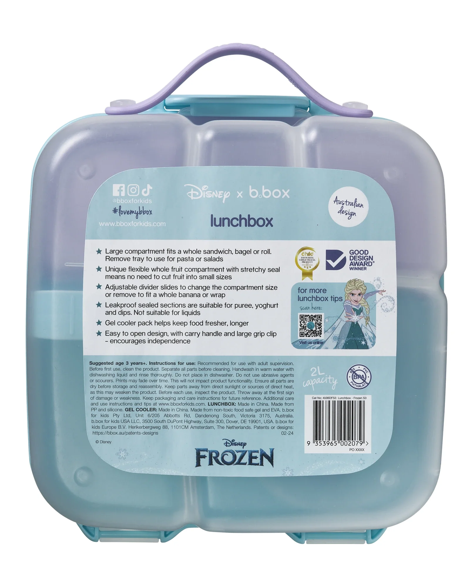 b.box Disney Frozen Lunch Box 2L - Image 3