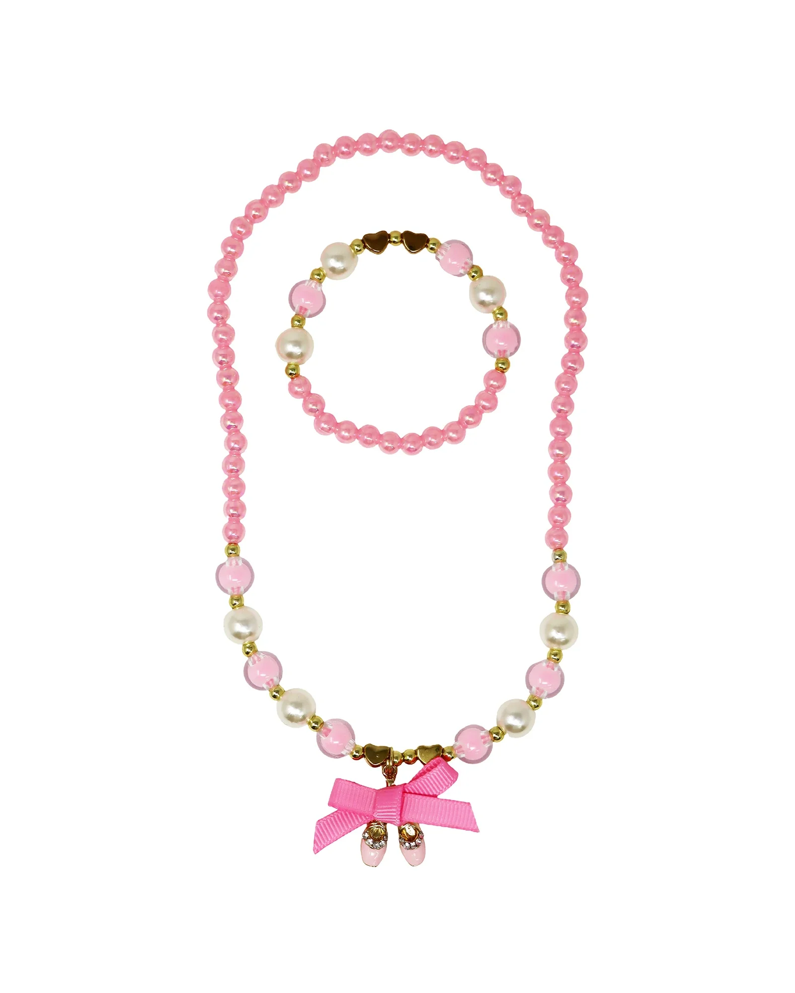 Ballerina Bow Necklace & Bracelet Set
