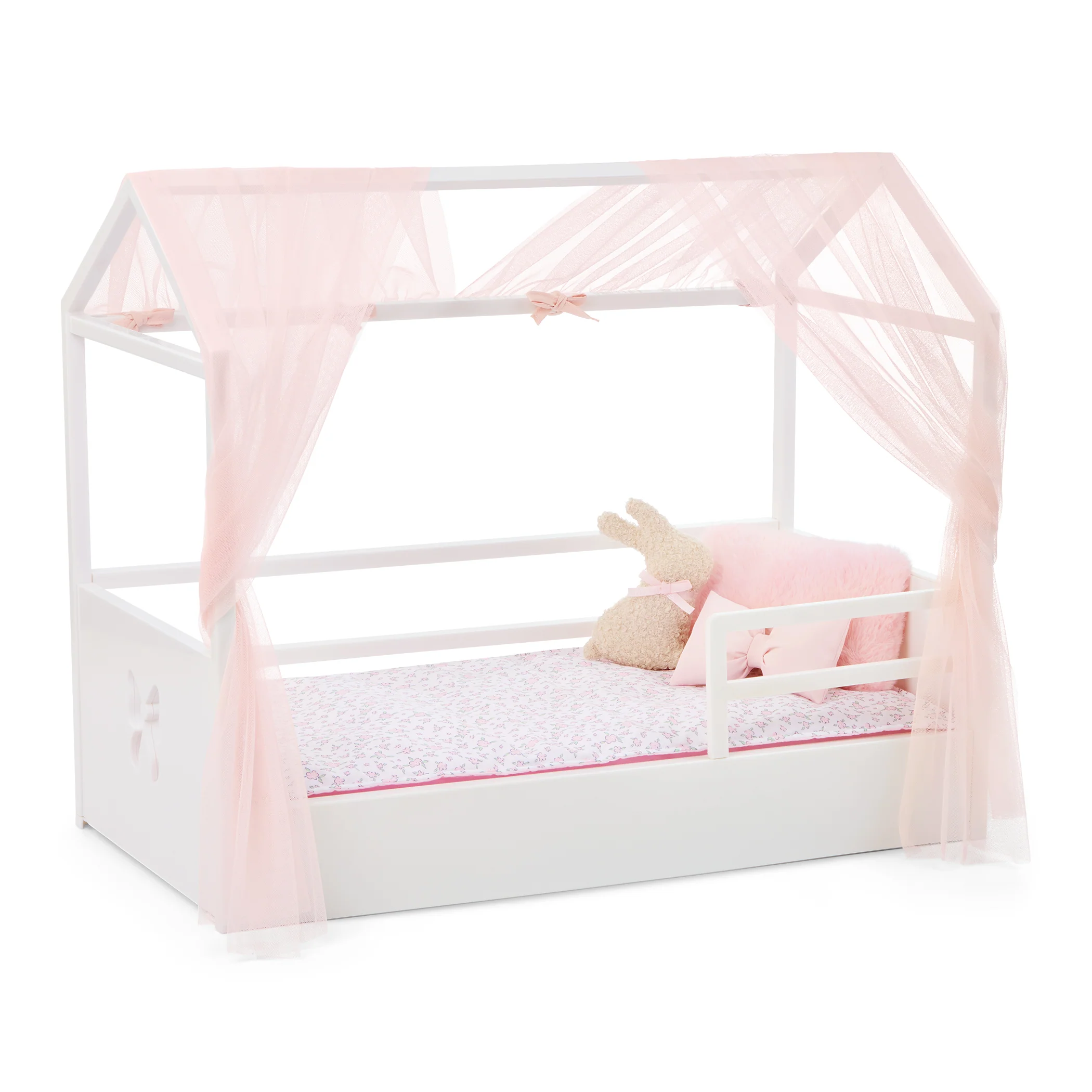 Bed Frame with Girly Bedding