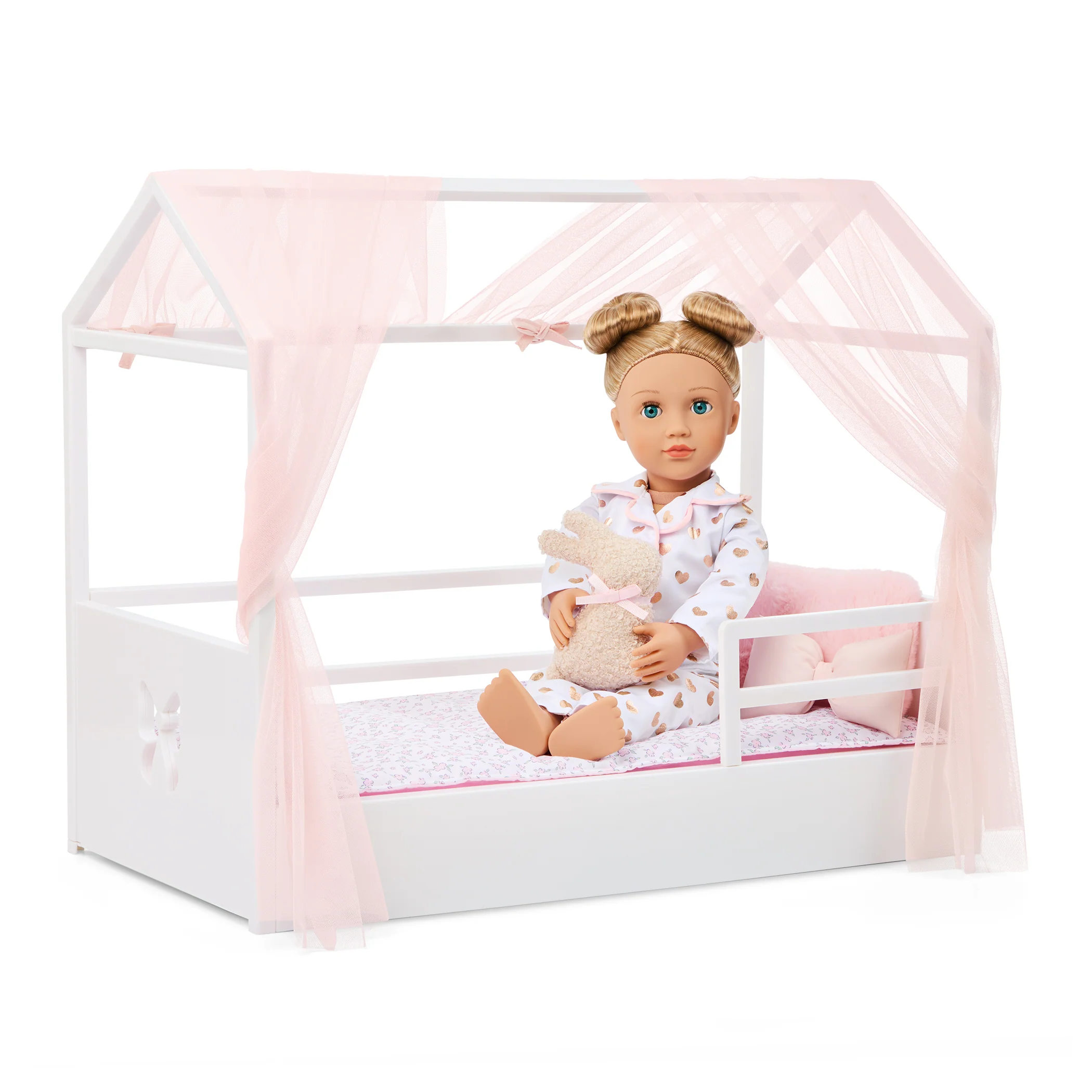 Bed Frame with Girly Bedding - Image 2