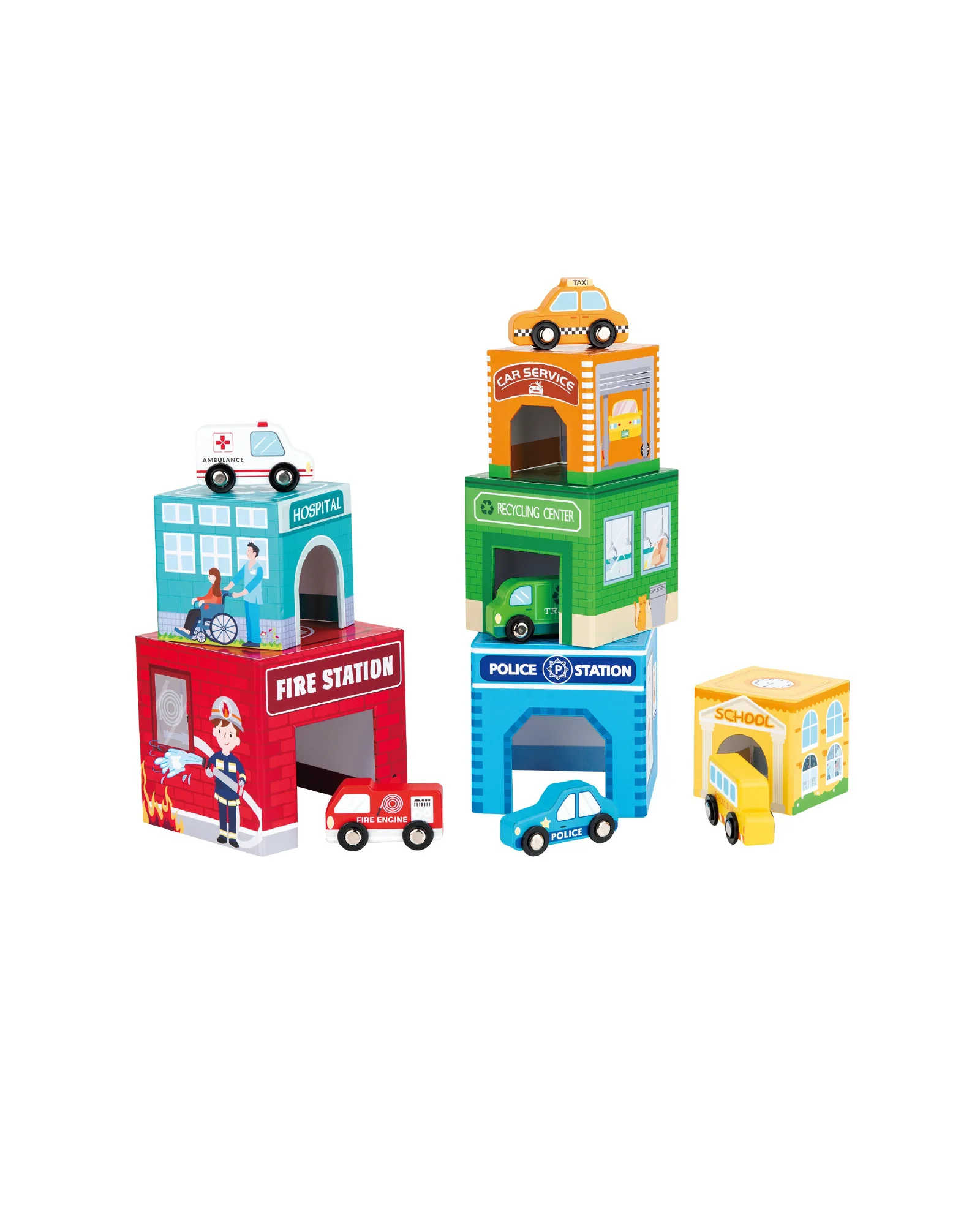 Stacking Cubes with Vehicles - Image 3