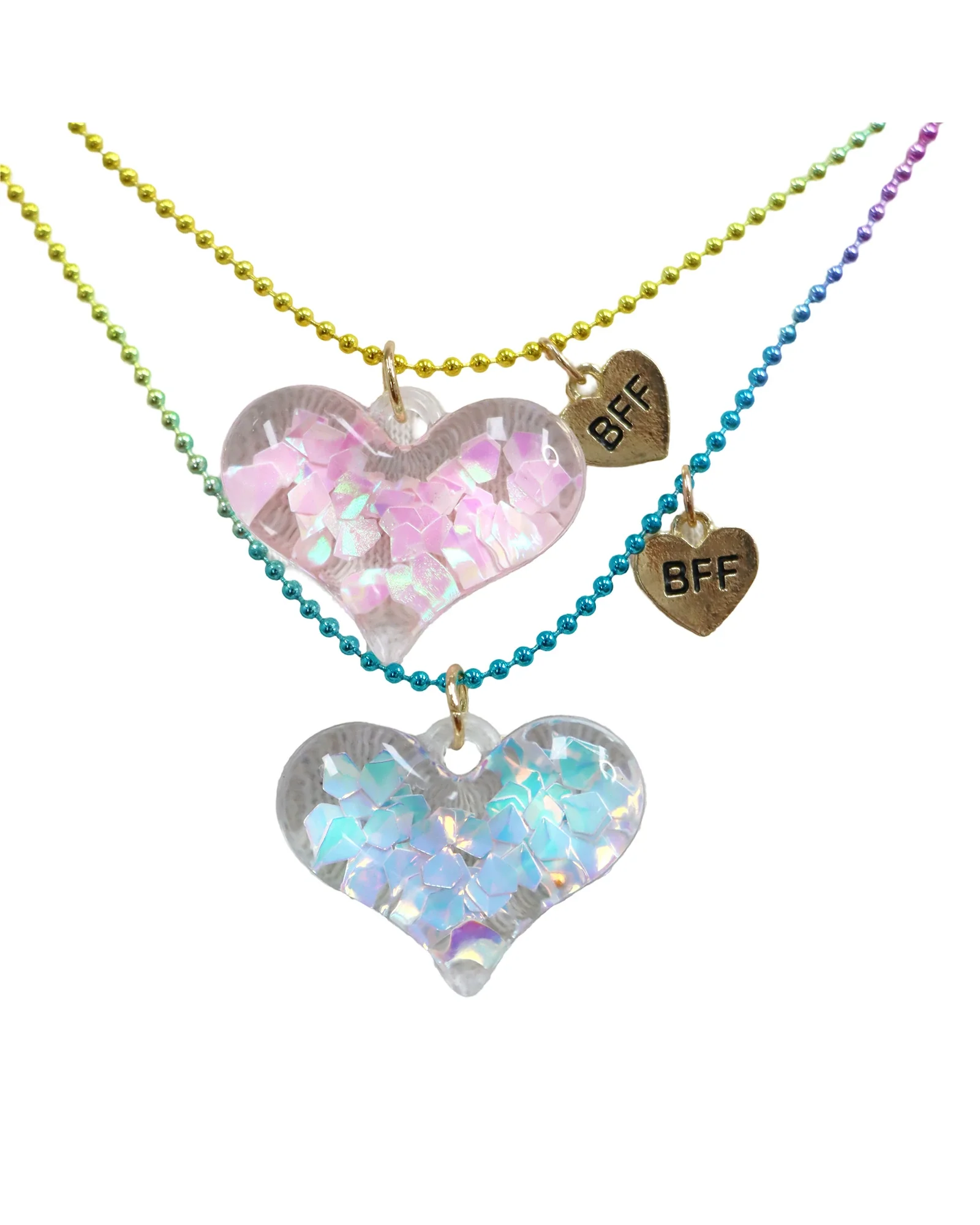 BFF Confetti Heart Necklace Set - Image 2