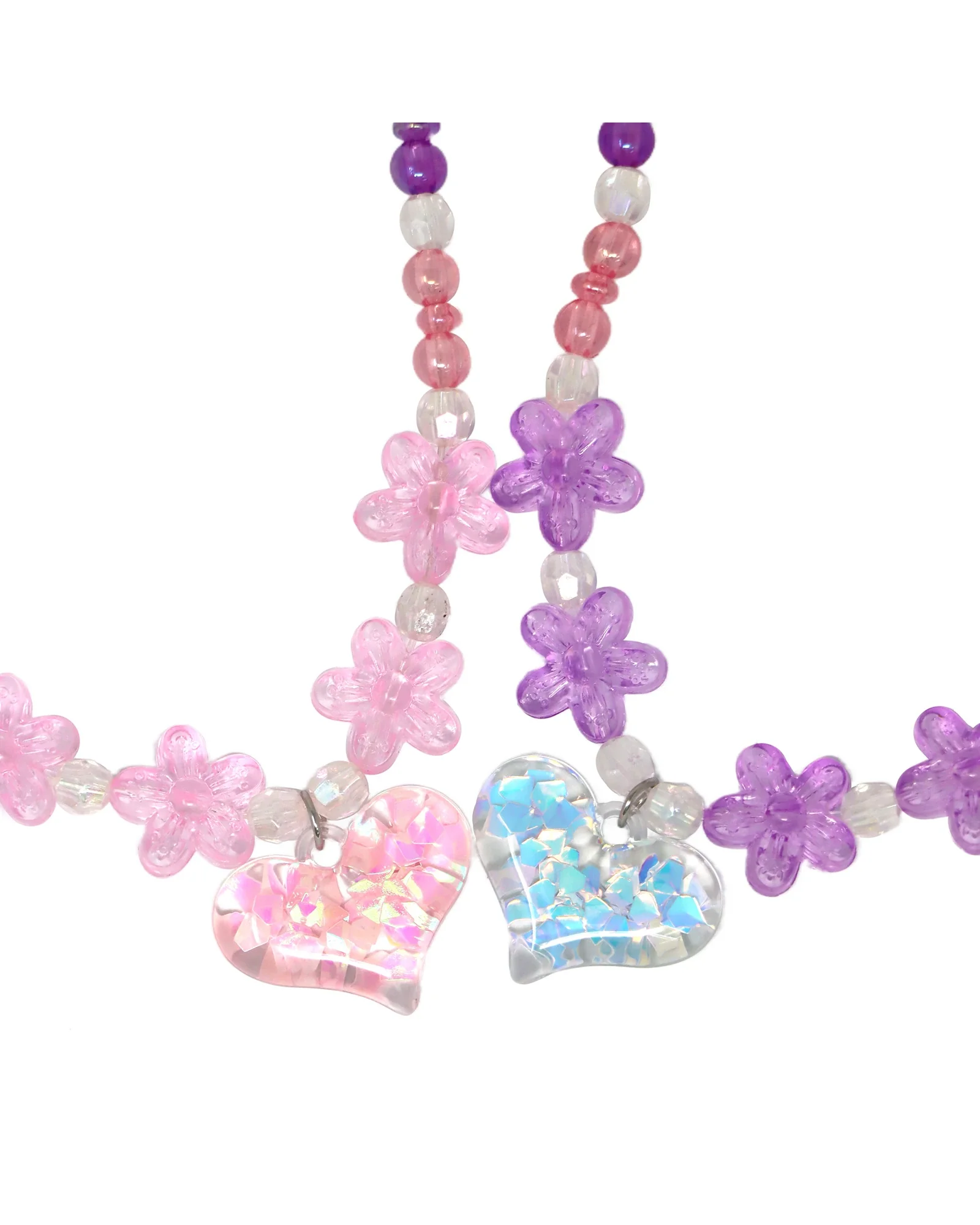 BFF Rainbow Heart Necklace Set - Image 2
