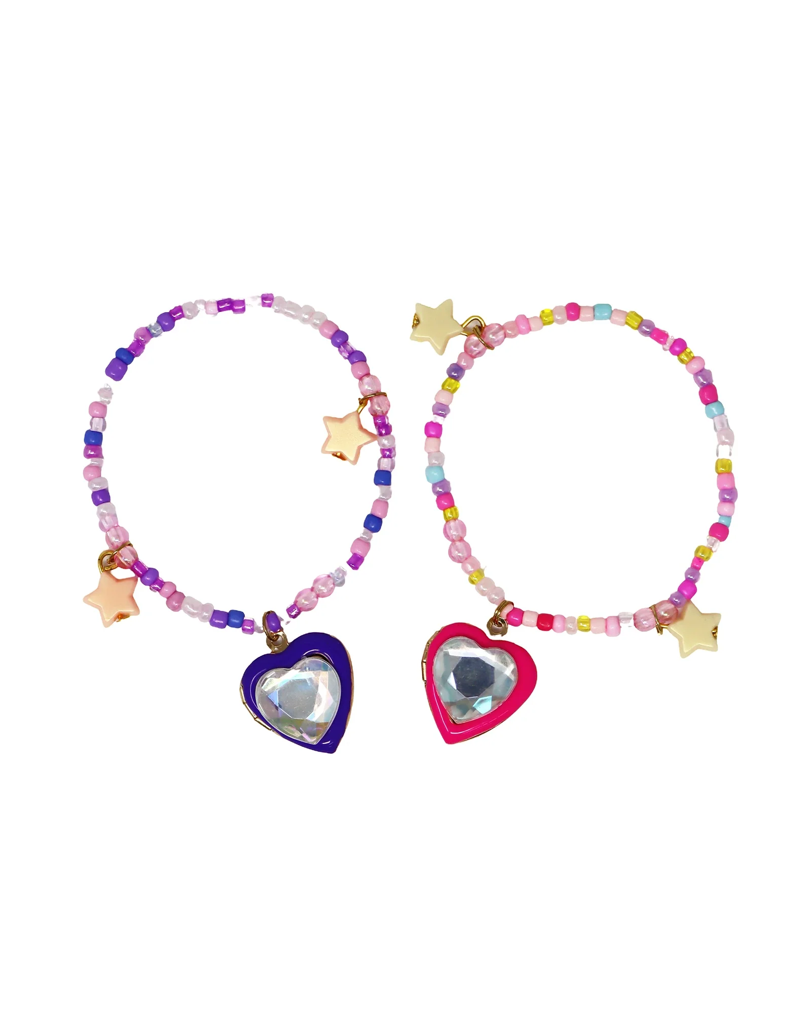 BFF Sparkle Heart Bestie Bracelet Set
