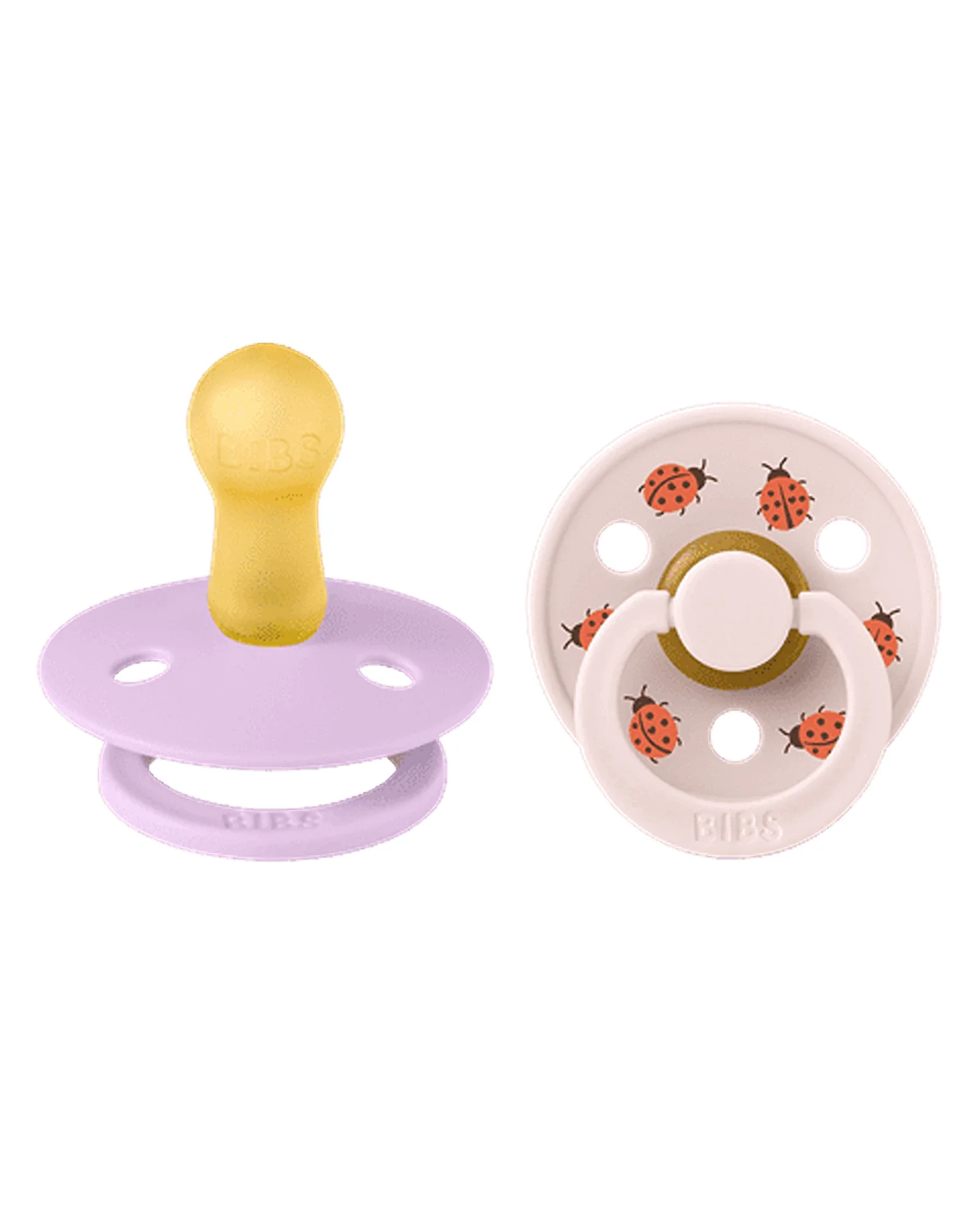 BIBS Pacifier Studio Colour 2 PACK Ladybug Latex Size 1 Violet Sky Mix - Image 2