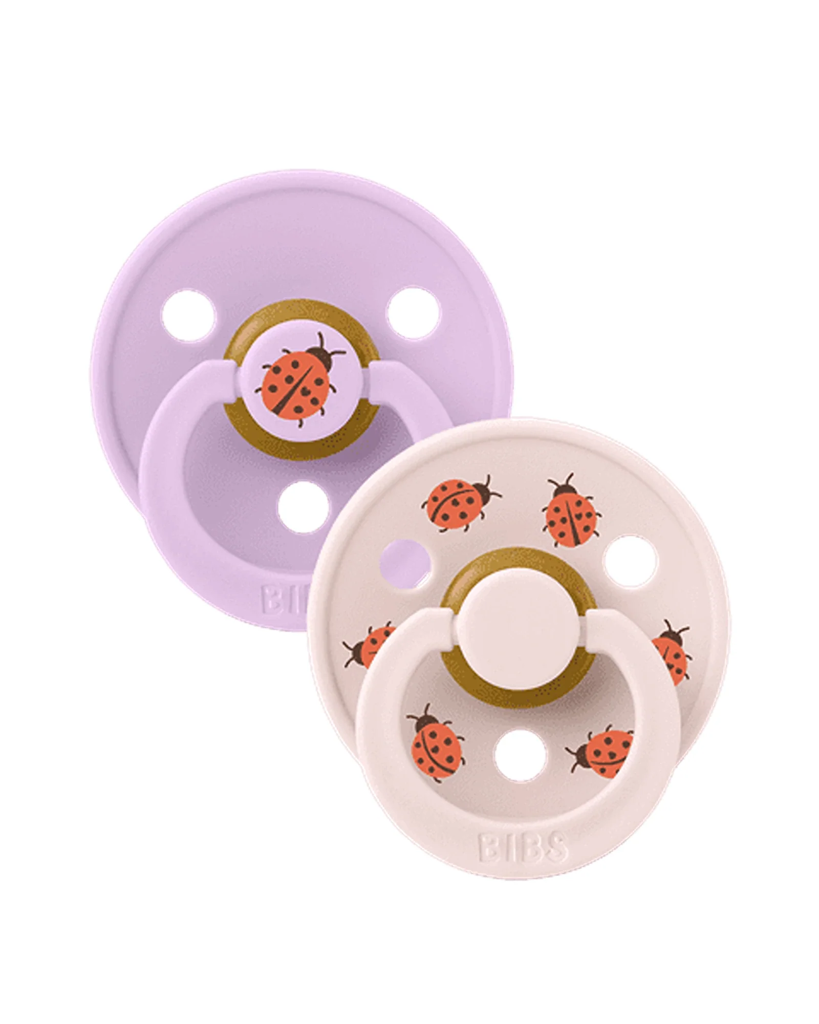 BIBS Pacifier Studio Colour 2 PACK Ladybug Latex Size 1 Violet Sky Mix - Image 3