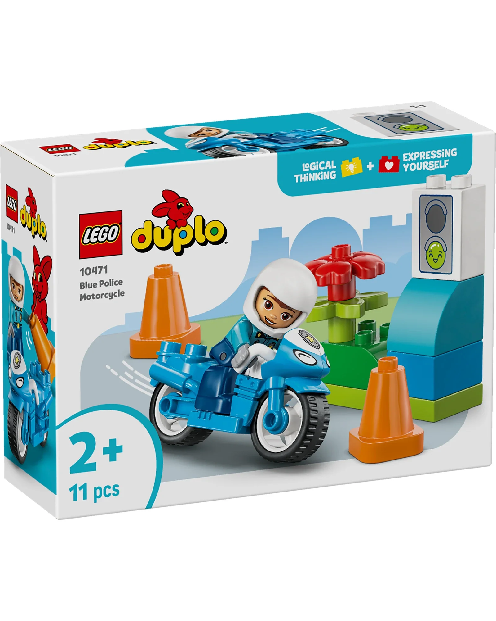 10471 Blue Police Motorcycle