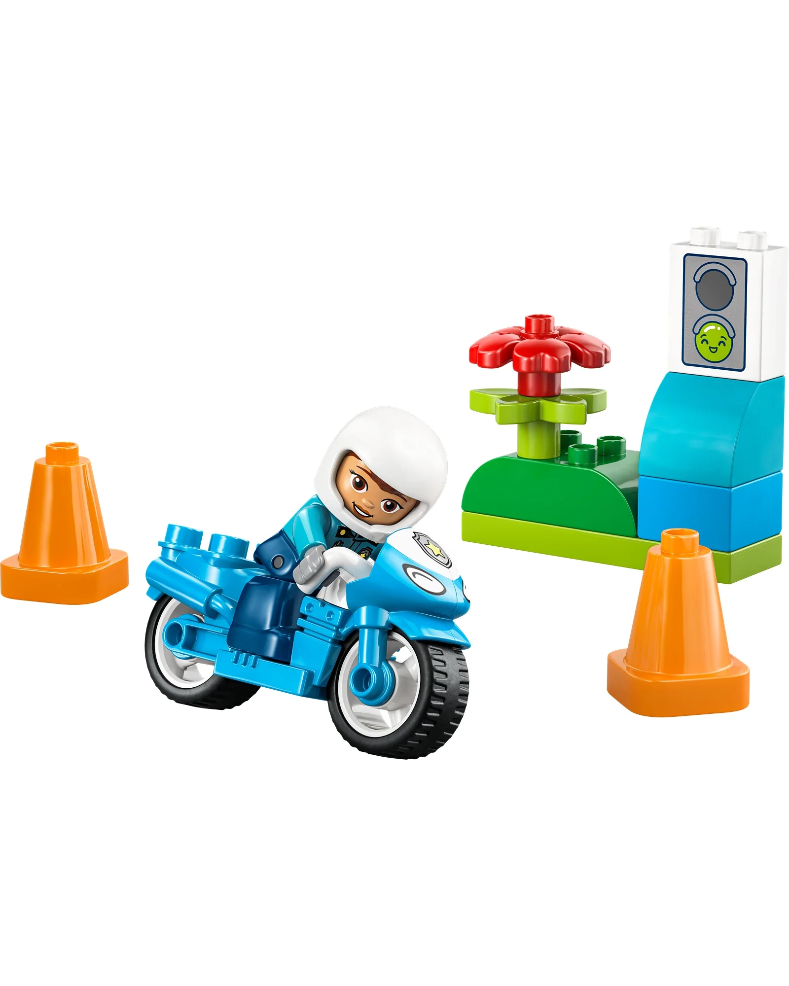 10471 Blue Police Motorcycle - Image 5