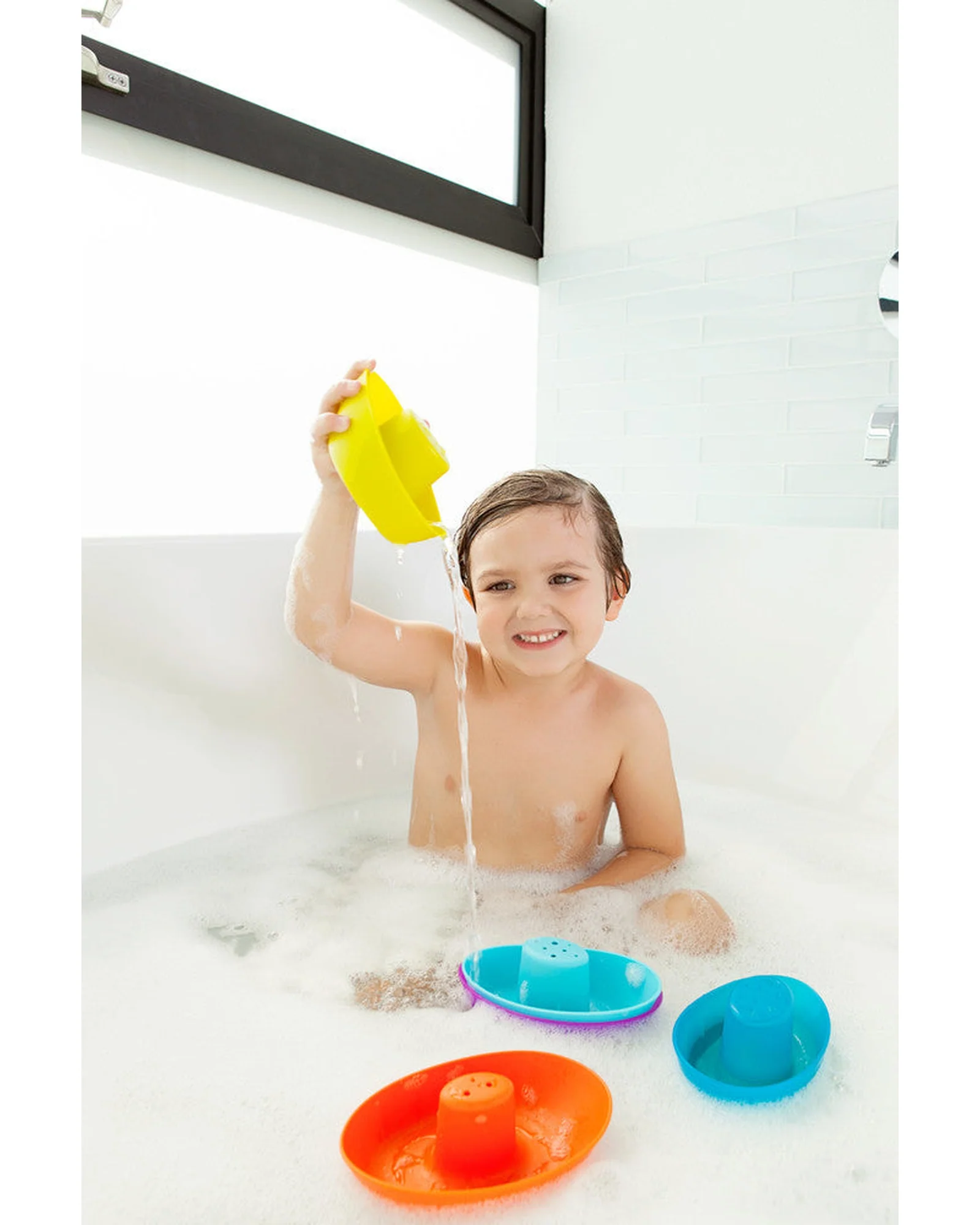Boon Fleet Stacking Boats Bath Toy - Image 7
