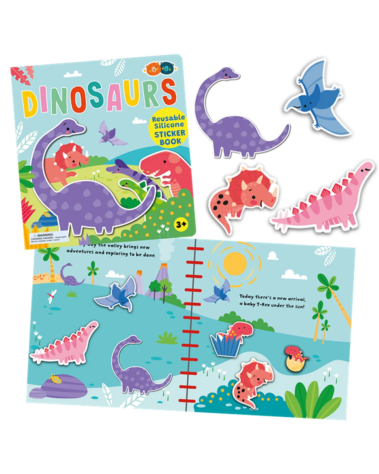 Buddy and Barney Silicone Sticker Book - Dinosaurs - Image 2