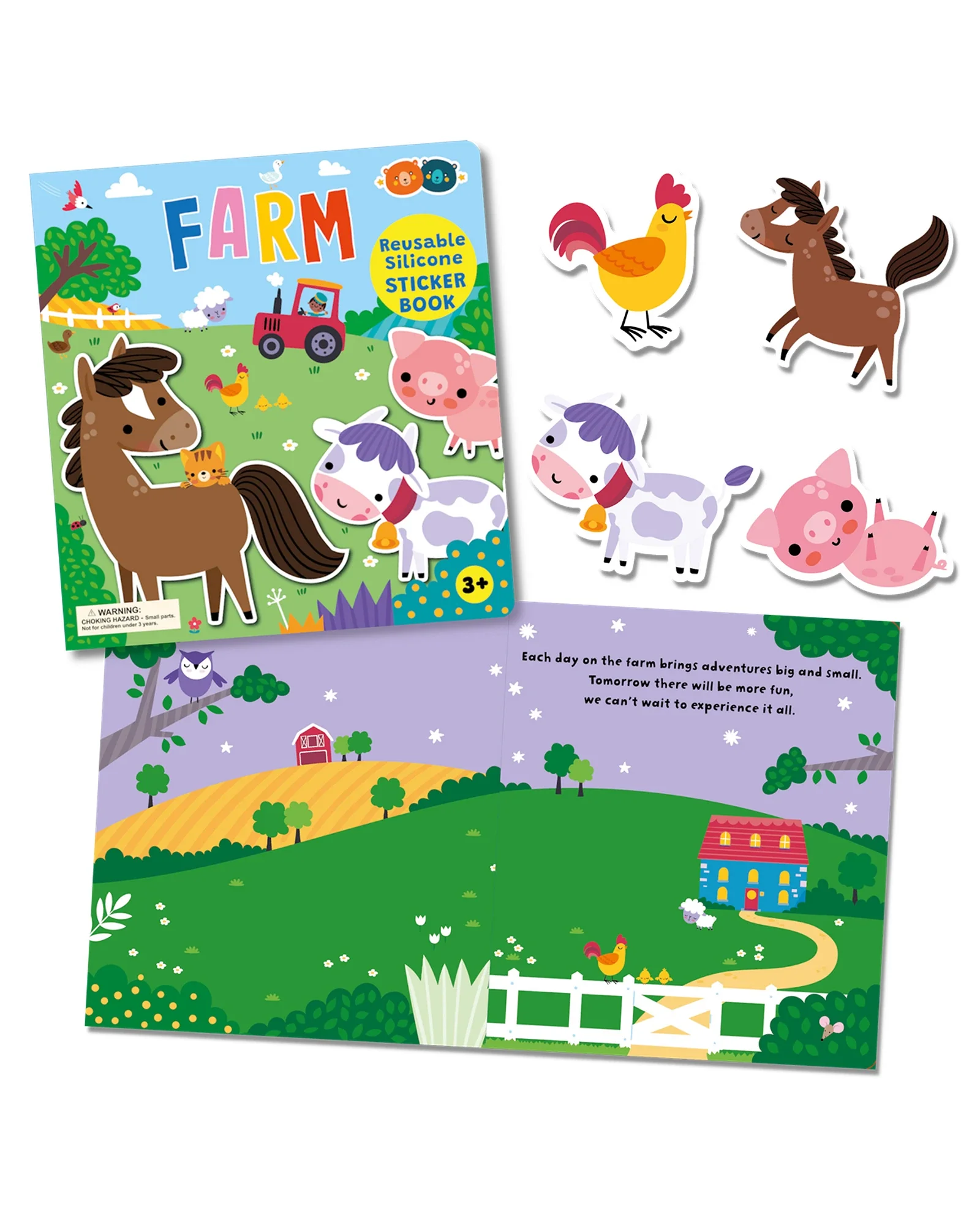 Buddy and Barney Silicone Sticker Book - Farm - Image 2