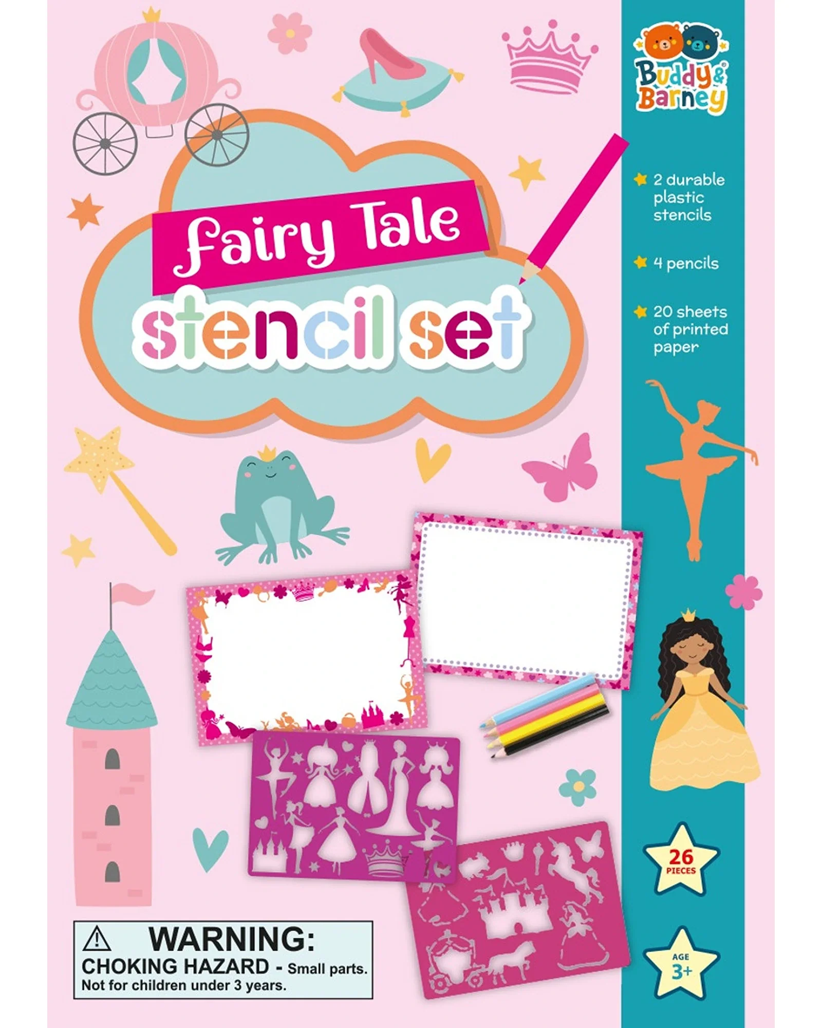 Buddy and Barney Stencils & Pencils Wallet - Fairy Tale