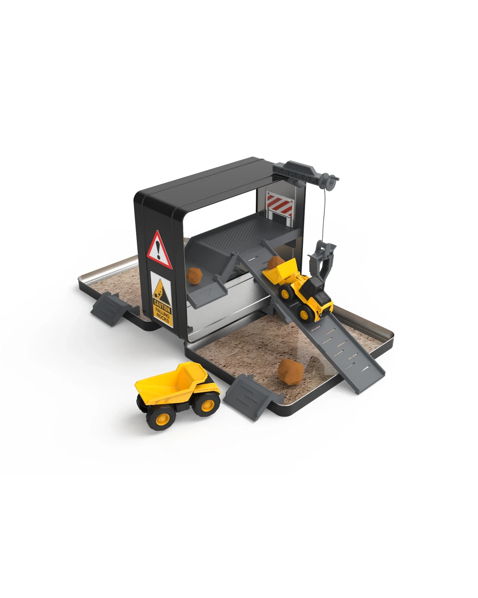 Caterpillar Little Machines Store n Go Plaset with 3 Vehicles and Compound - Image 3