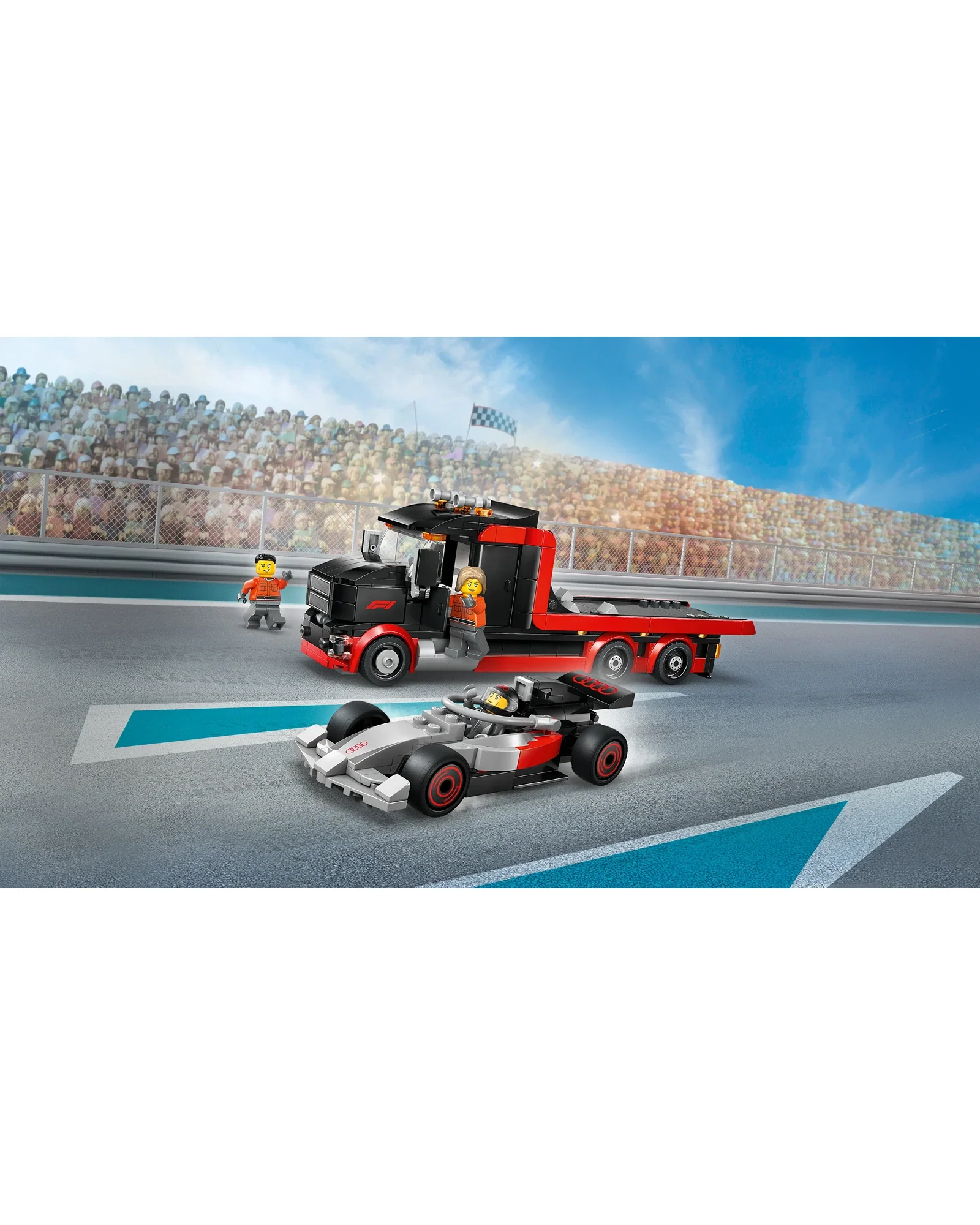 60493 F1® Display Truck with Audi F1® Race Car - Image 7