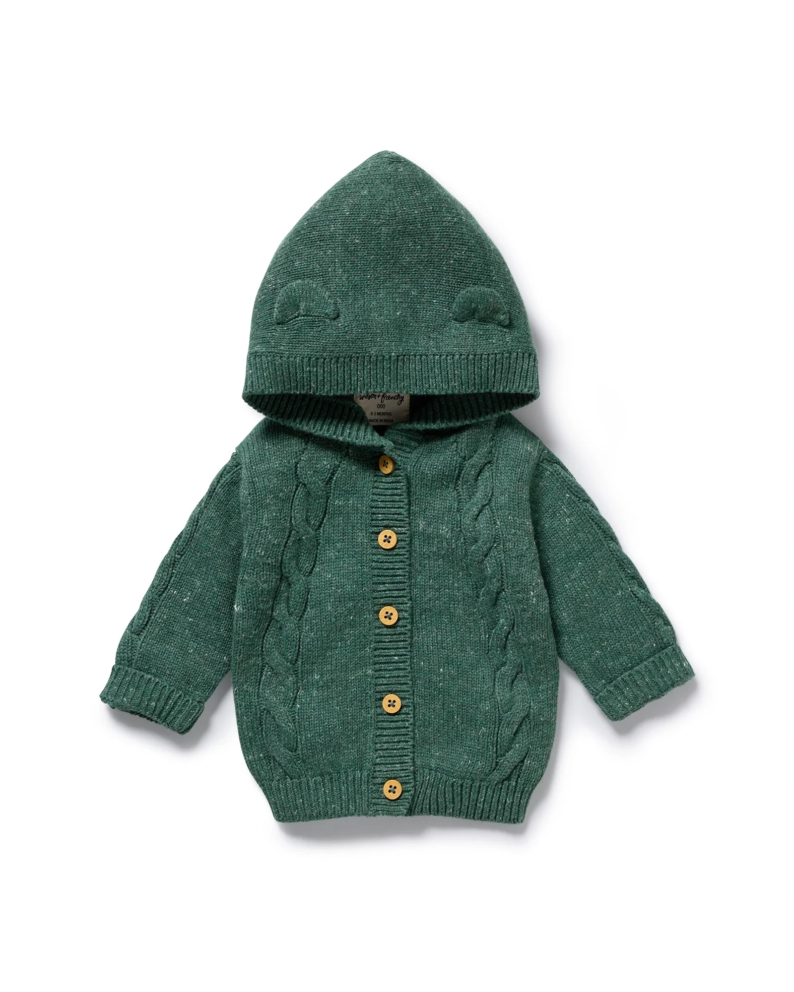 Clover Organic Knitted Cable Jacket 0-3 mths