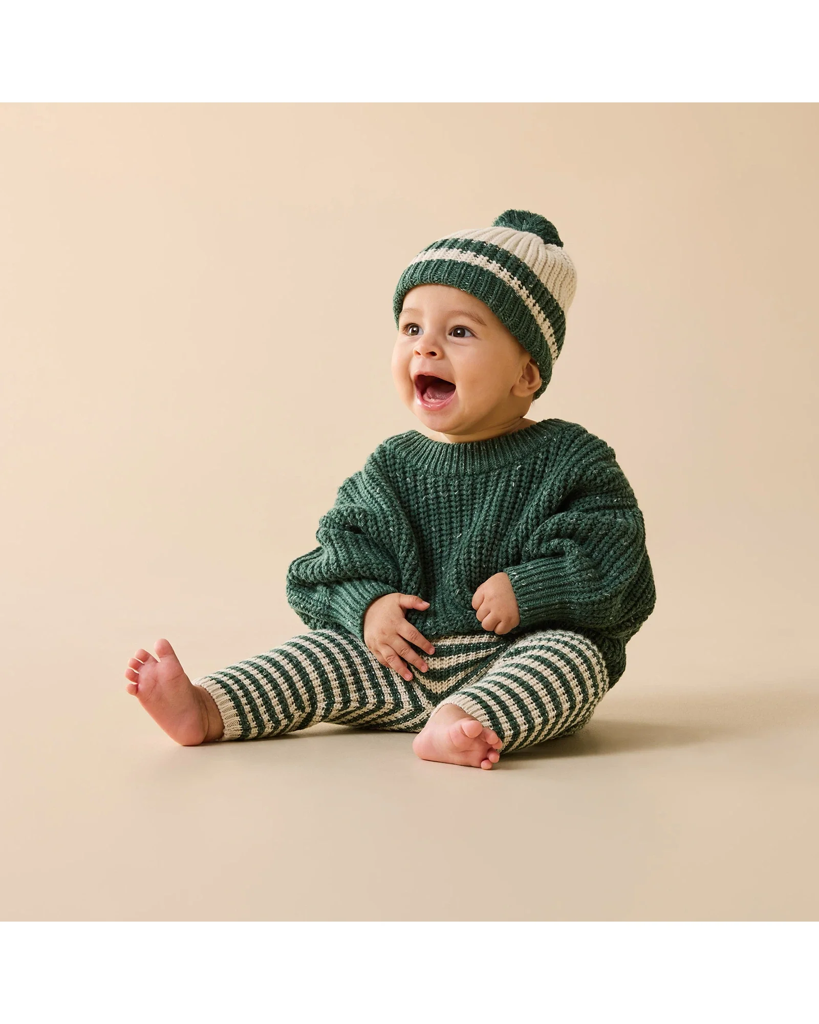 Clover Organic Knitted Stripe Legging 0-3 mths