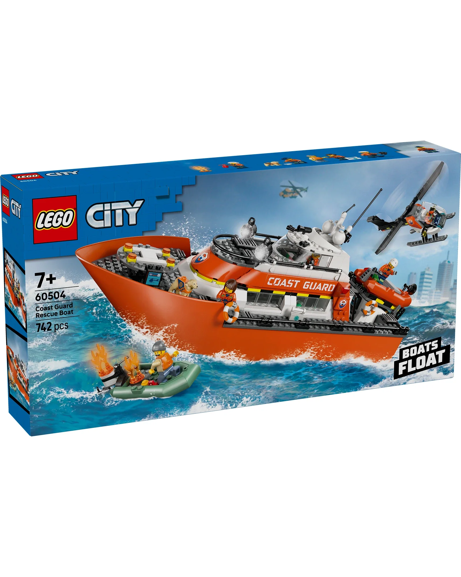 60504 Coast Guard Rescue Boat & Helicopter