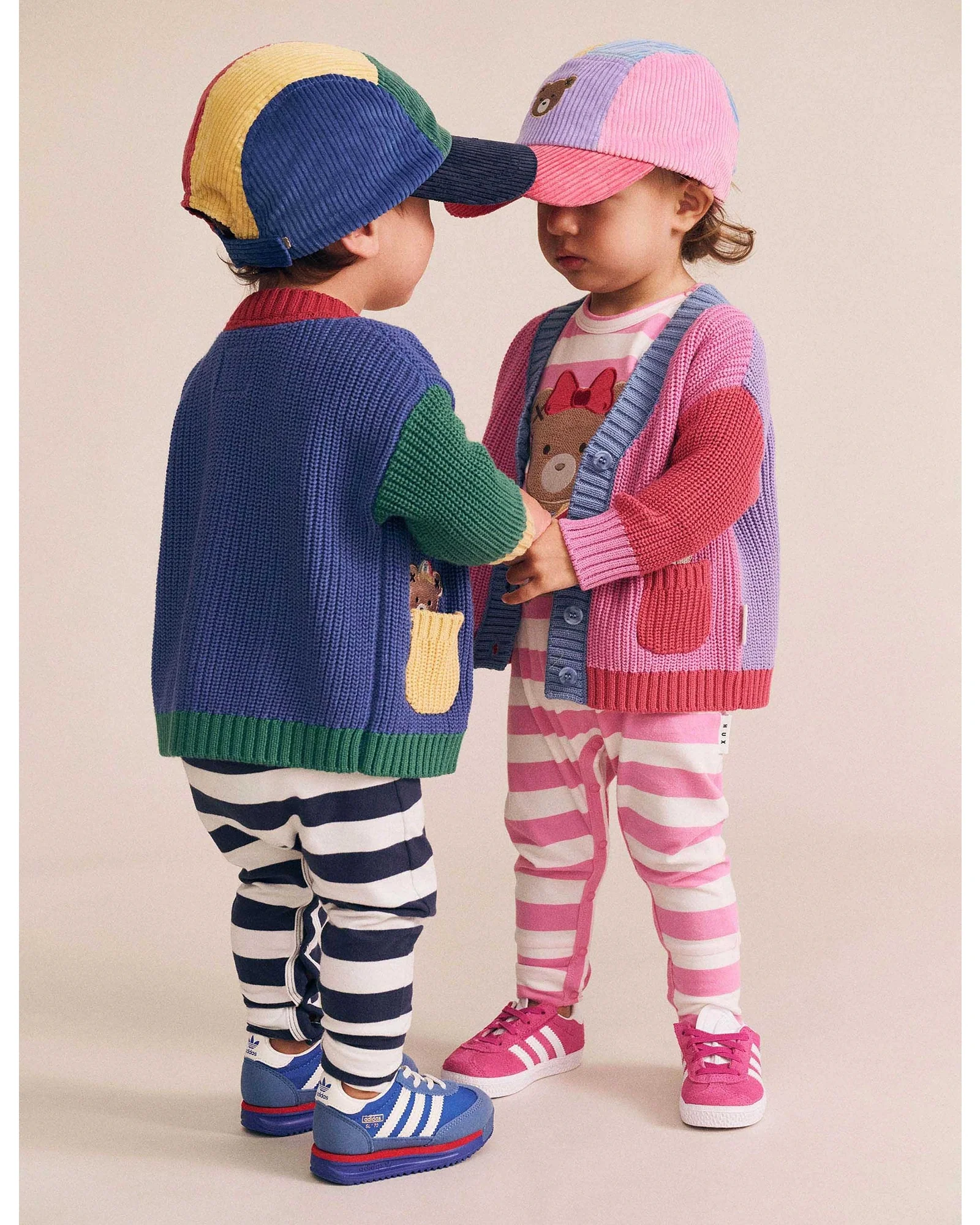 Colour Block Huxette Cardi - Strawberry Multi 3-6M - Image 2