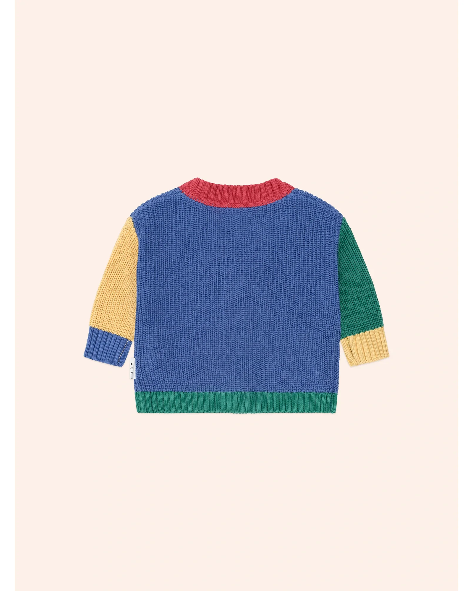 Colour Block Varsity Hux Cardi - Blue Multi - Image 7