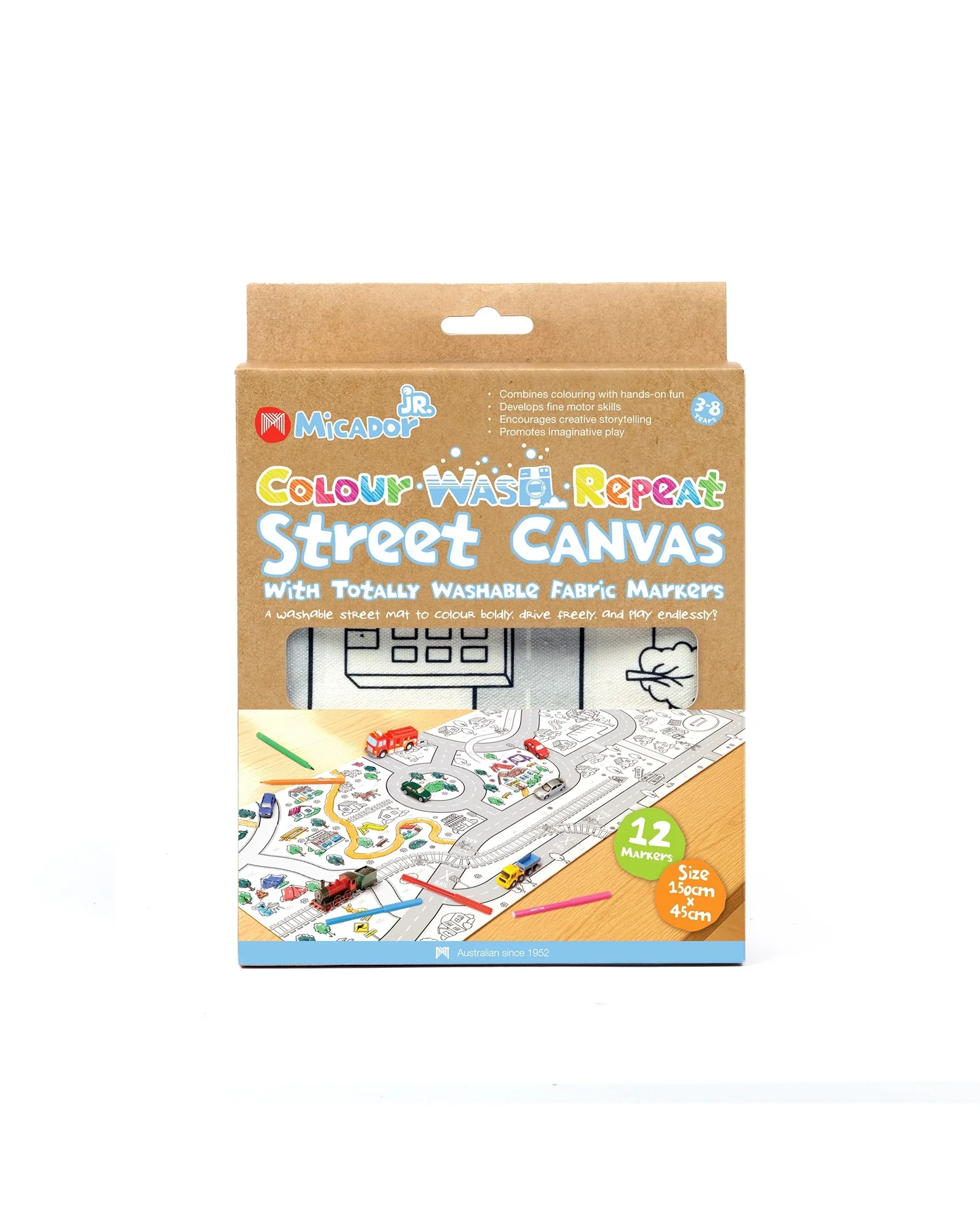 Colour Wash Repeat Street Canvas, 1500 x 450mm, Micador jR.