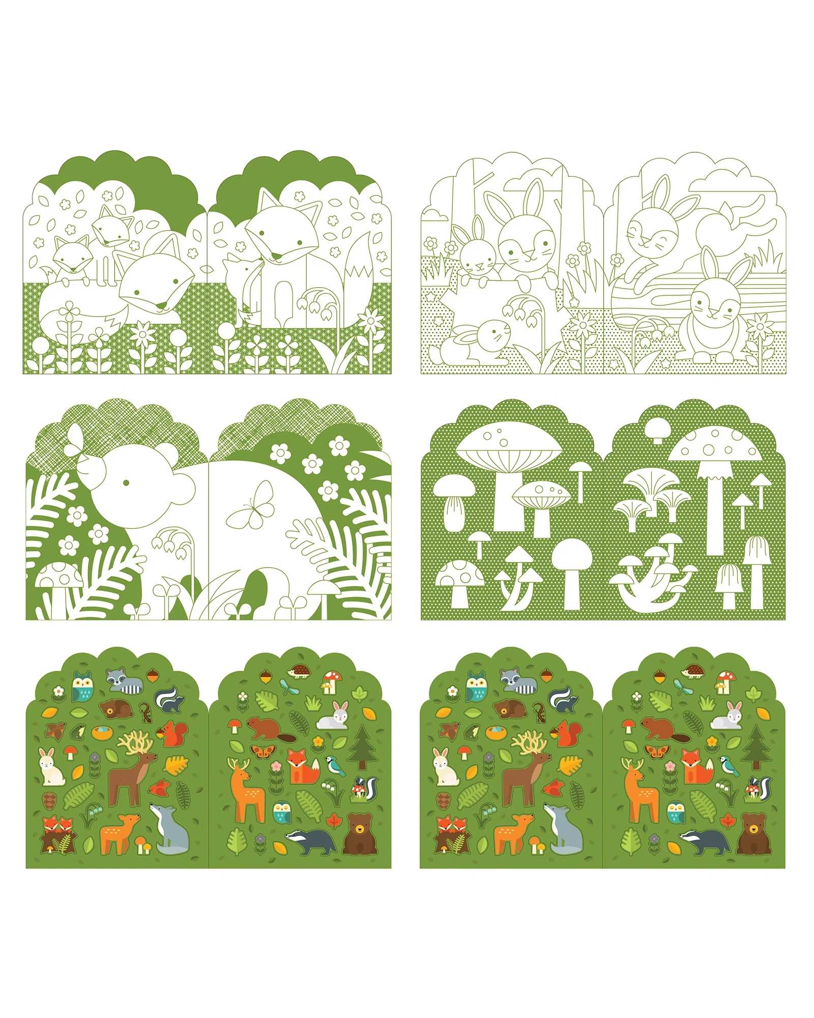 Colouring Book with Sticker Woodland Animals - Image 2