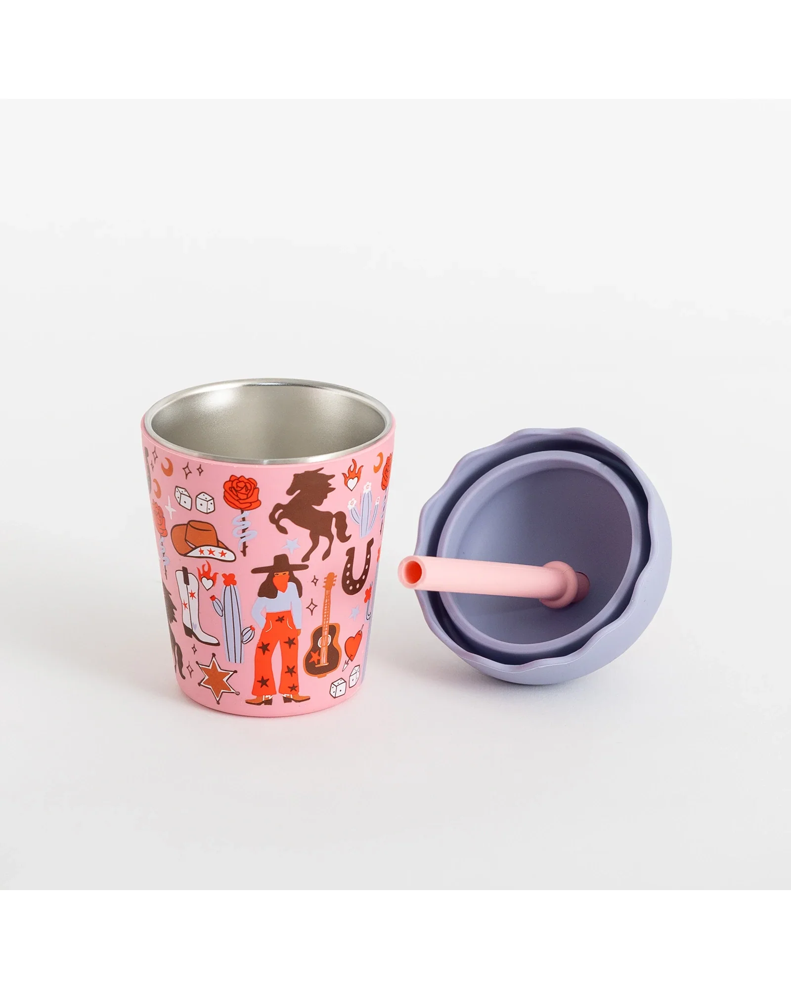 Cowgirl Mini Smoothie Cup & Straw 200ml - Image 3