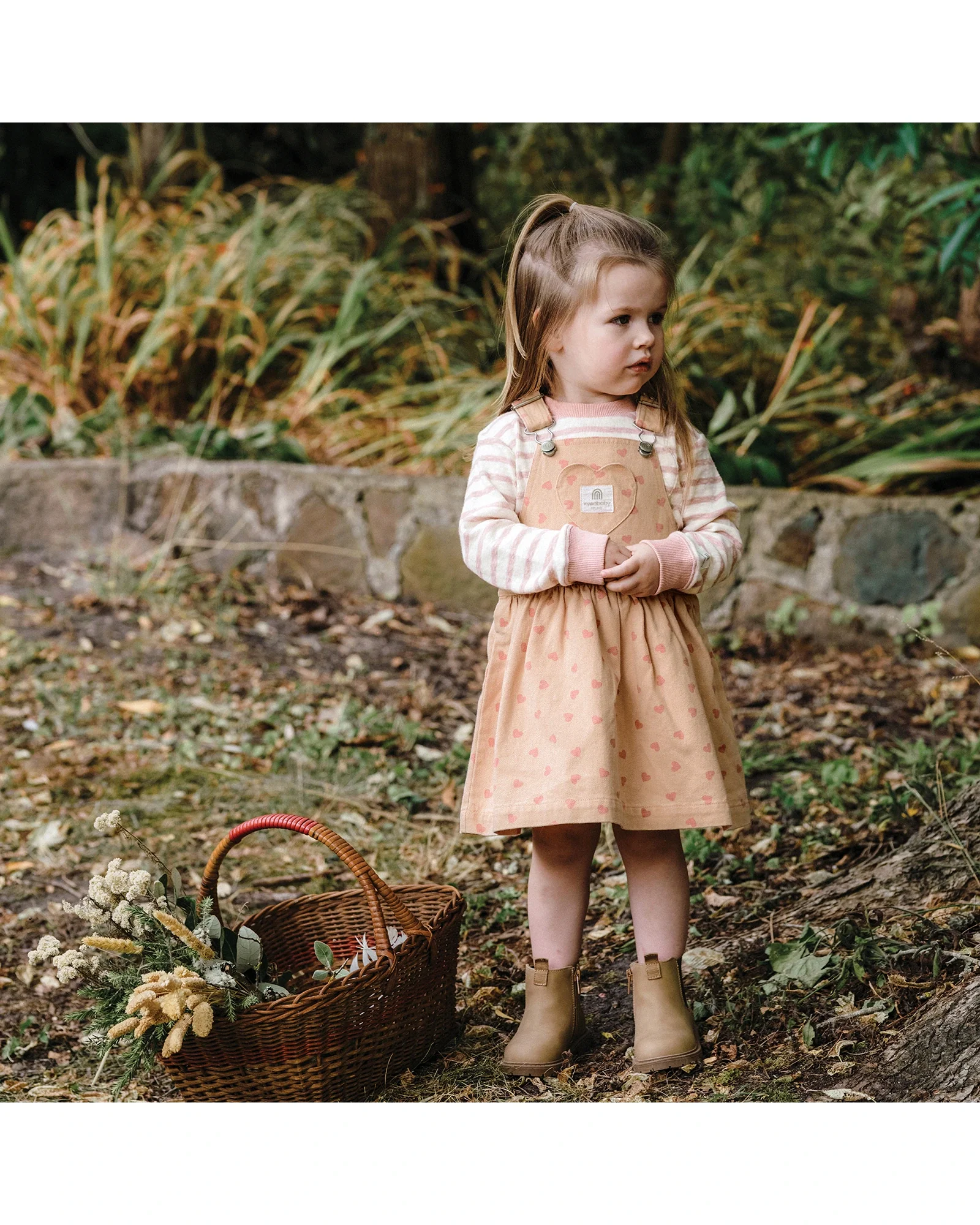 Denim Pinafore - PINK DENIM Size 2 - Image 2
