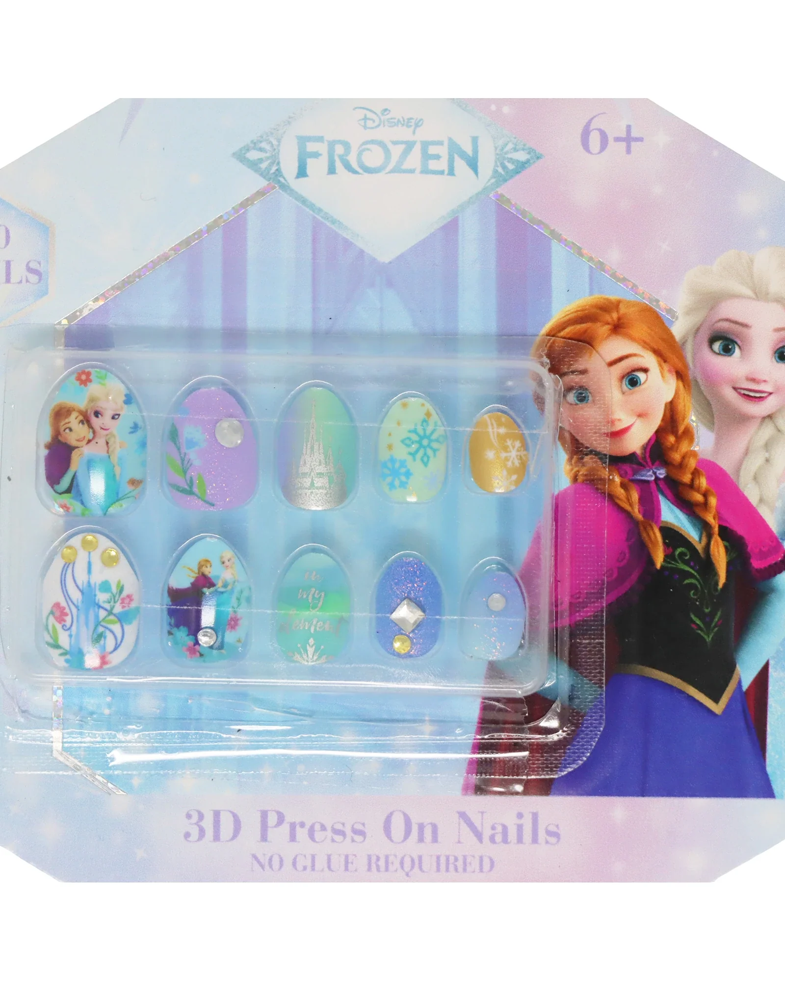 Disney Frozen 3D Press On Nails - Assorted - Image 5