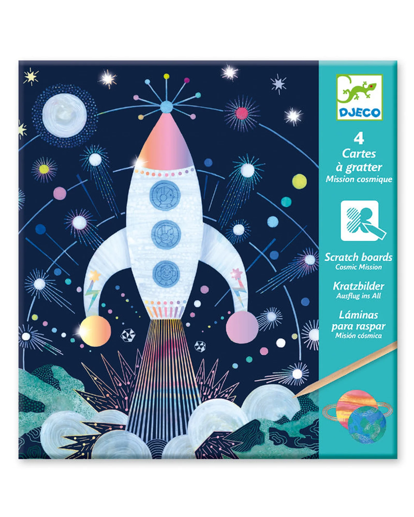 Djeco Cosmic Mission Scratch Cards - Image 2