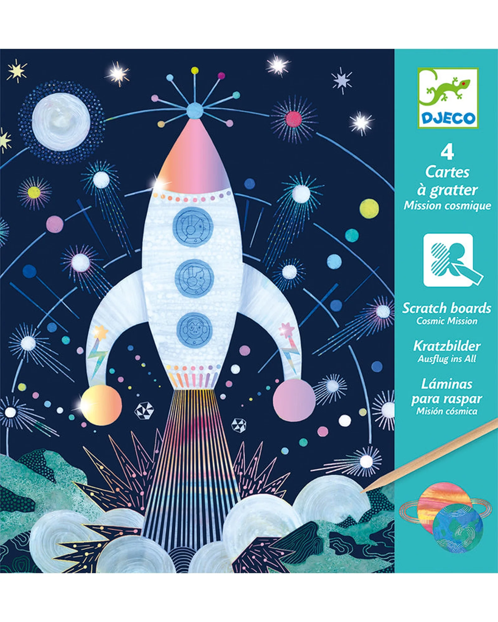 Djeco Cosmic Mission Scratch Cards - Image 4