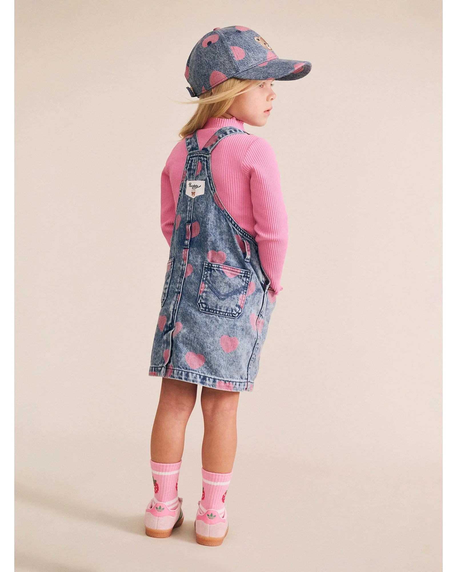 Dreamy Denim Hearts Pinafore - Image 3