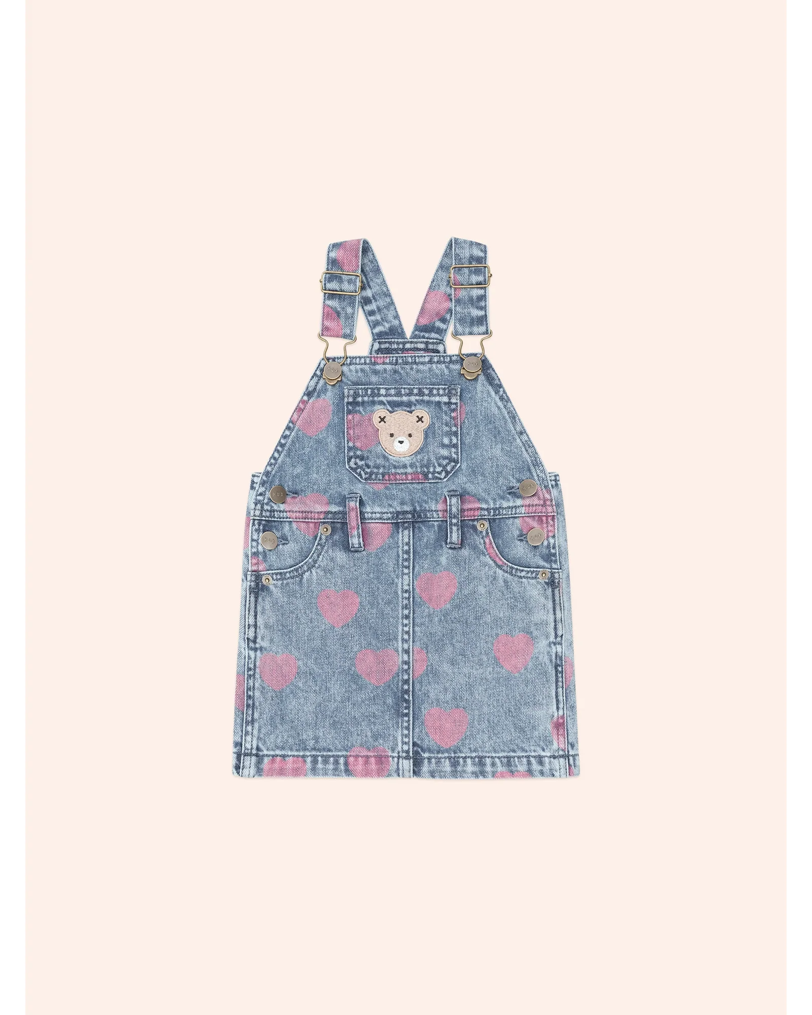 Dreamy Denim Hearts Pinafore - Image 4