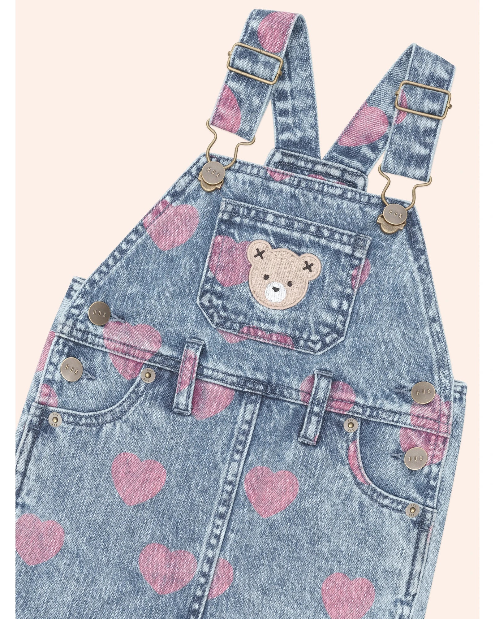 Dreamy Denim Hearts Pinafore - Image 5