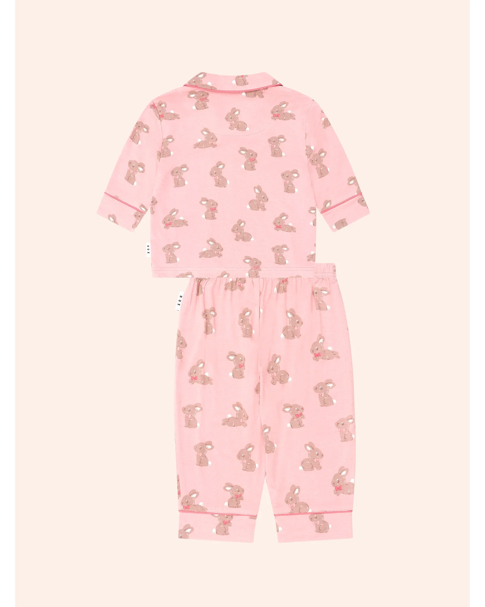 Dusty Pink Bunny Pj Set - Strawberry - Image 4