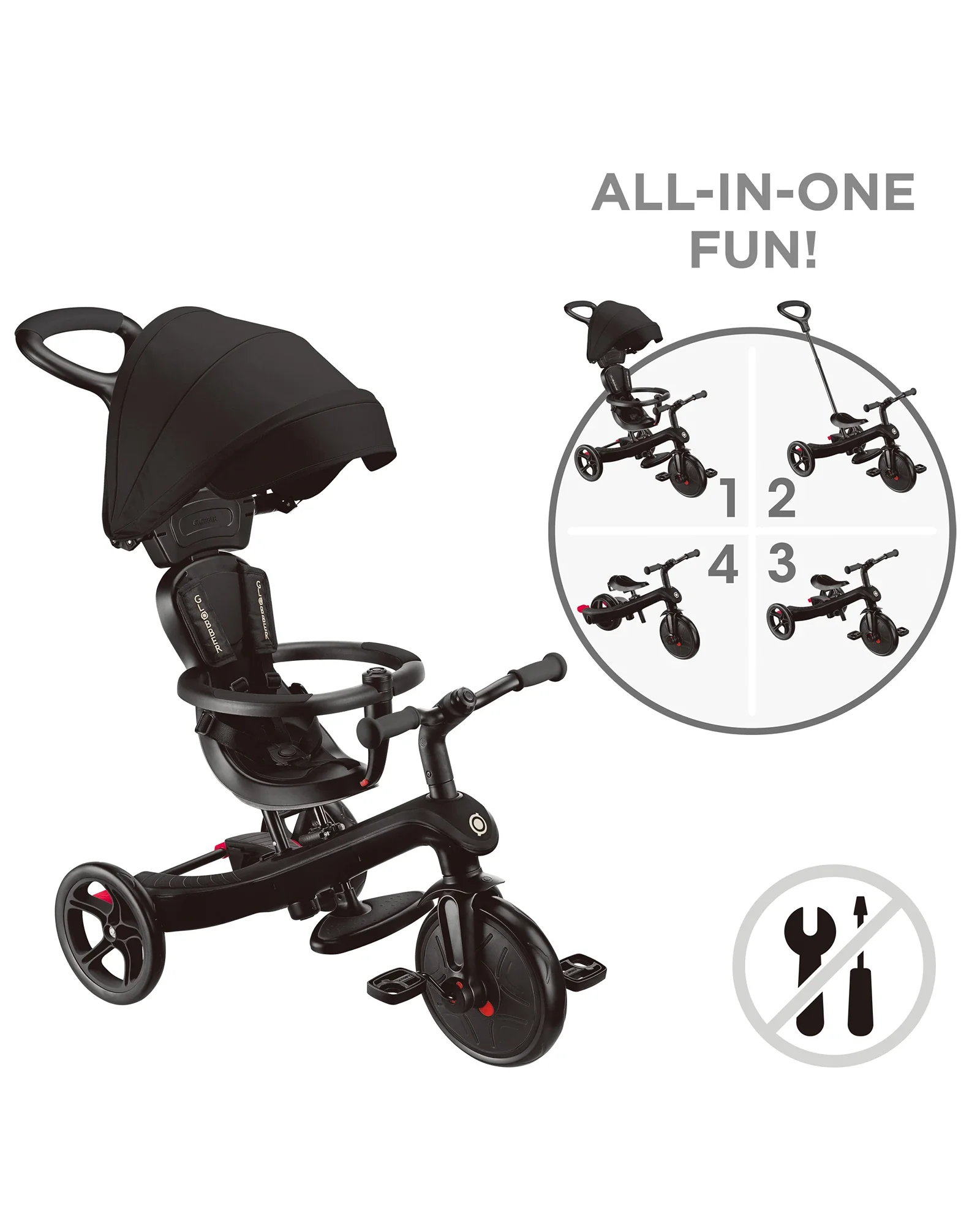 Explorer Trike 4in1 Black - Image 17