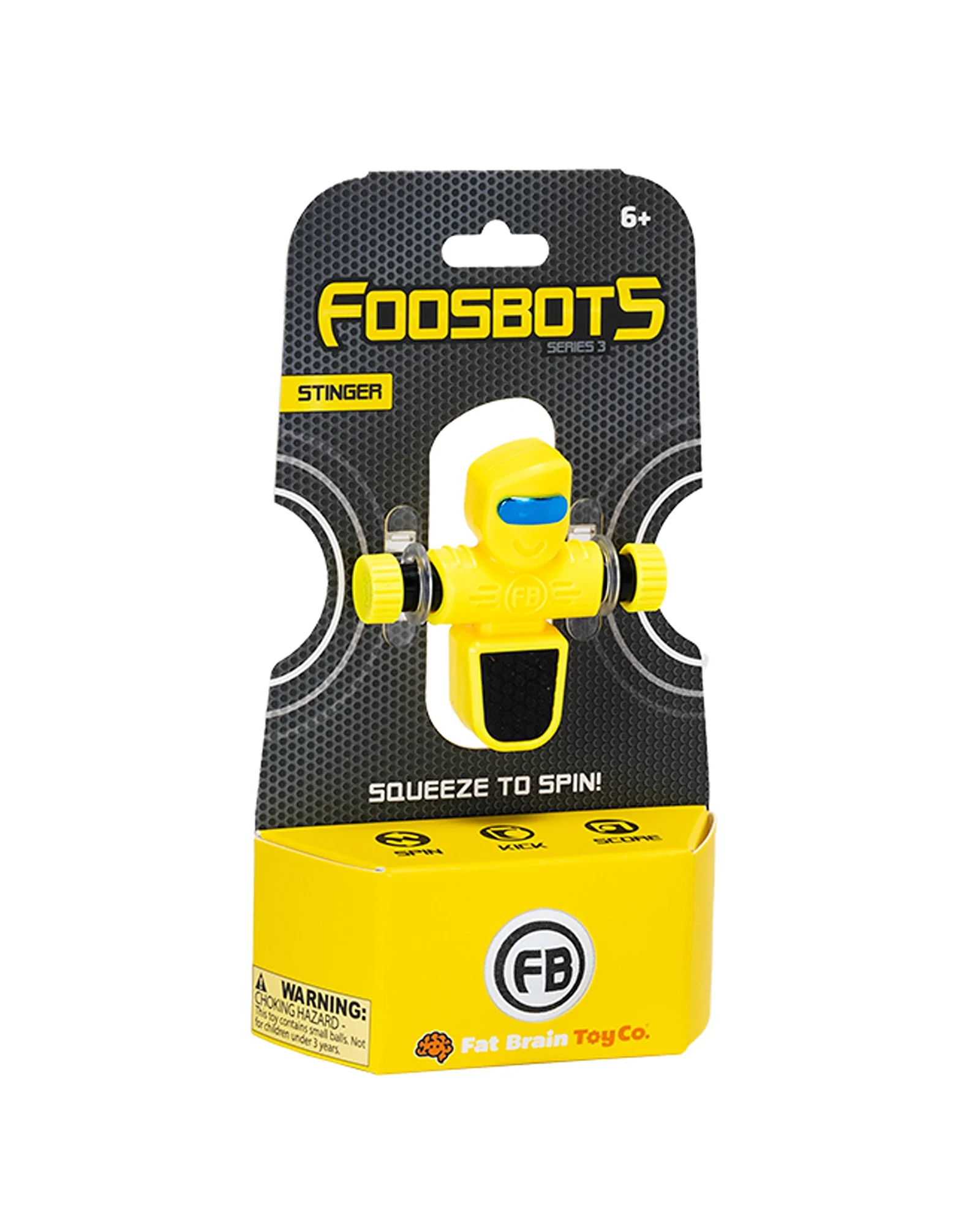 Fat Brain Toys Foosbots Series 3 - Stringer (yellow) - Image 2
