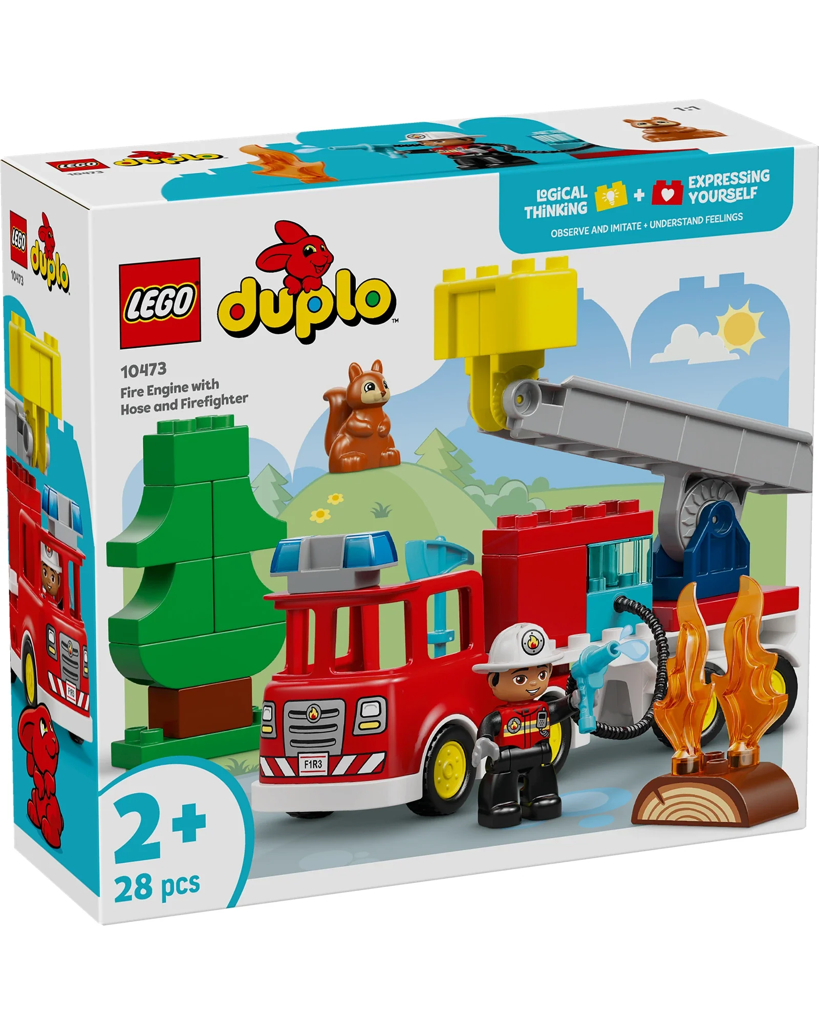 10473 Fire Truck with Hose and Firefighter
