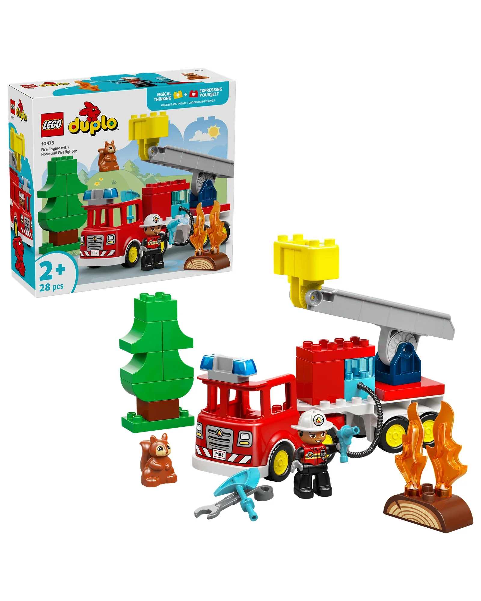 10473 Fire Truck with Hose and Firefighter - Image 2