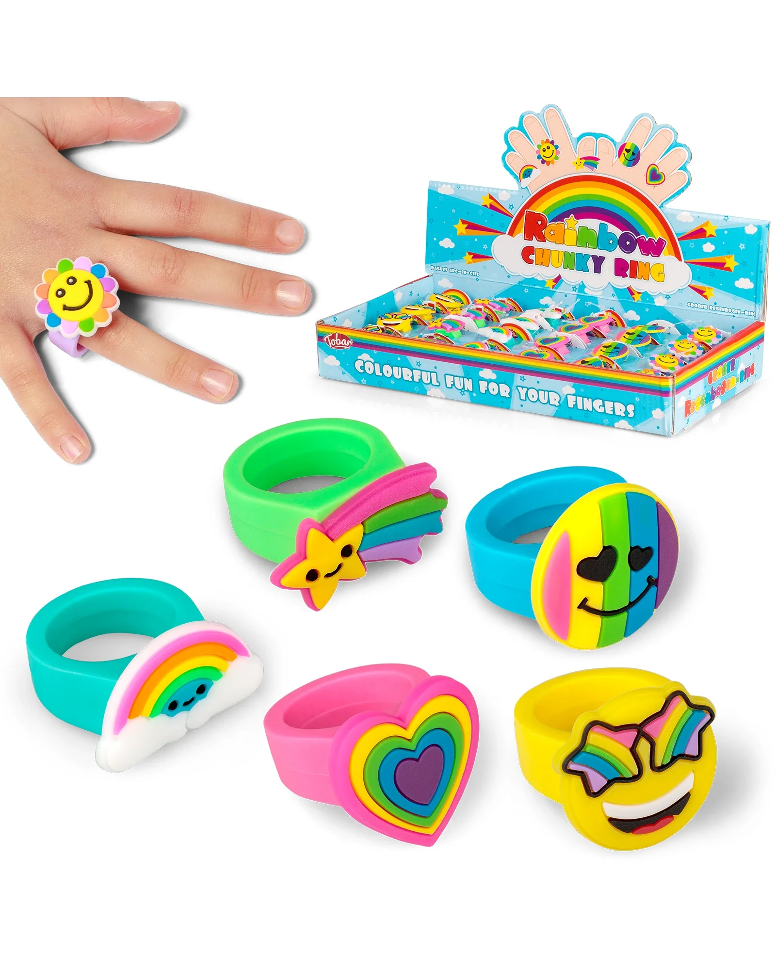 Rainbow Chunky Ring - Assorted - Image 7