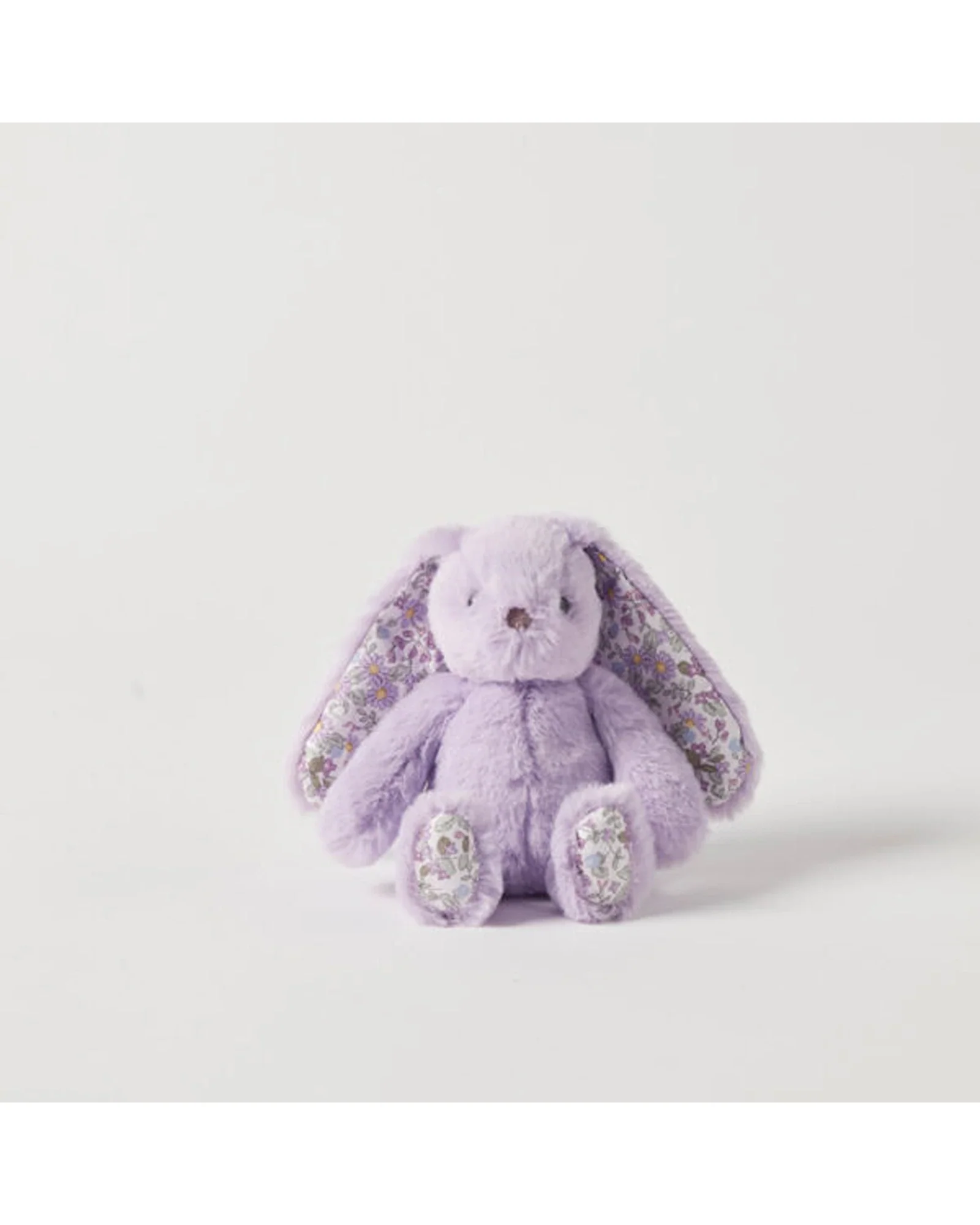 Floral Lilac Bunny Rattle