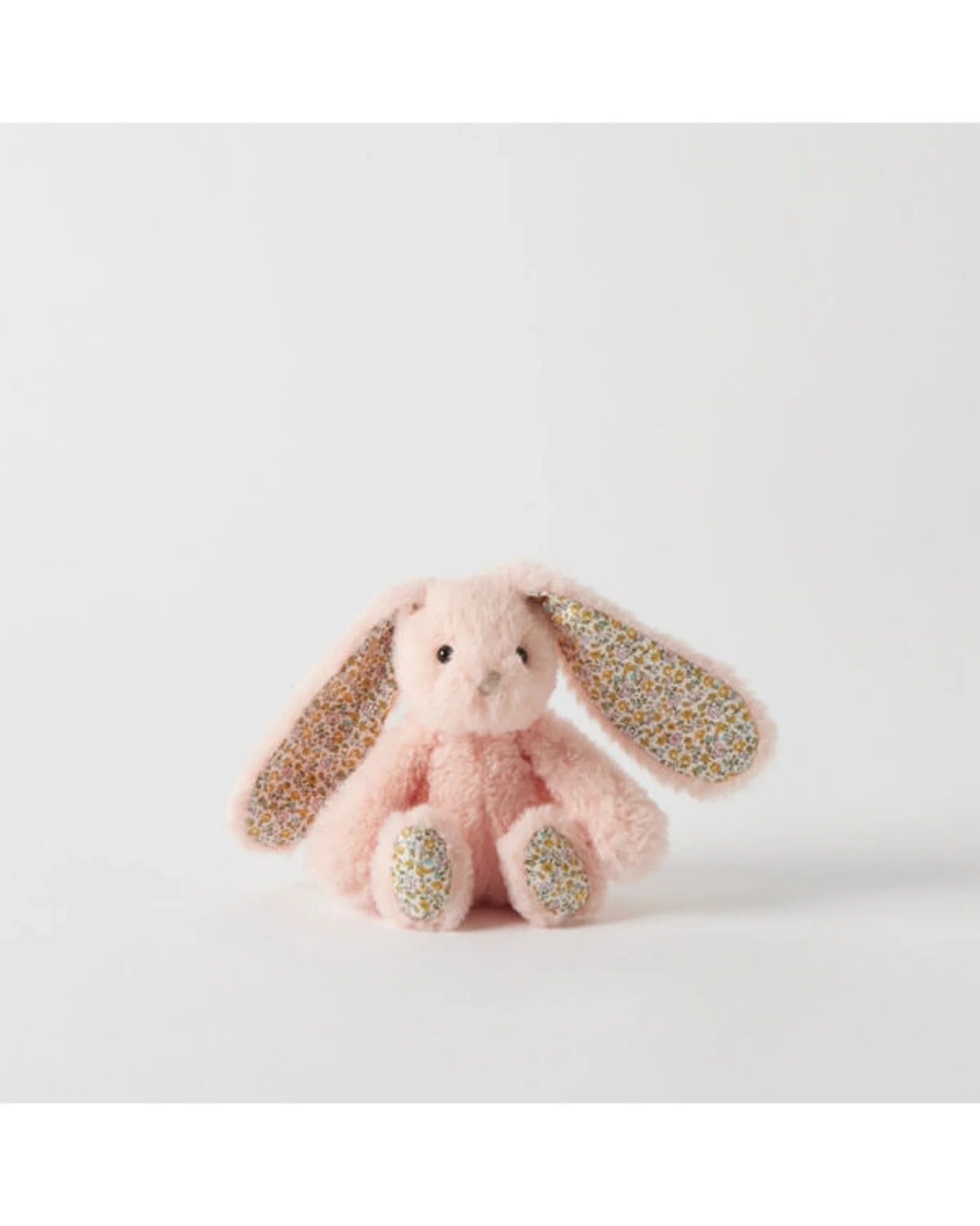 Floral Peach Bunny Rattle