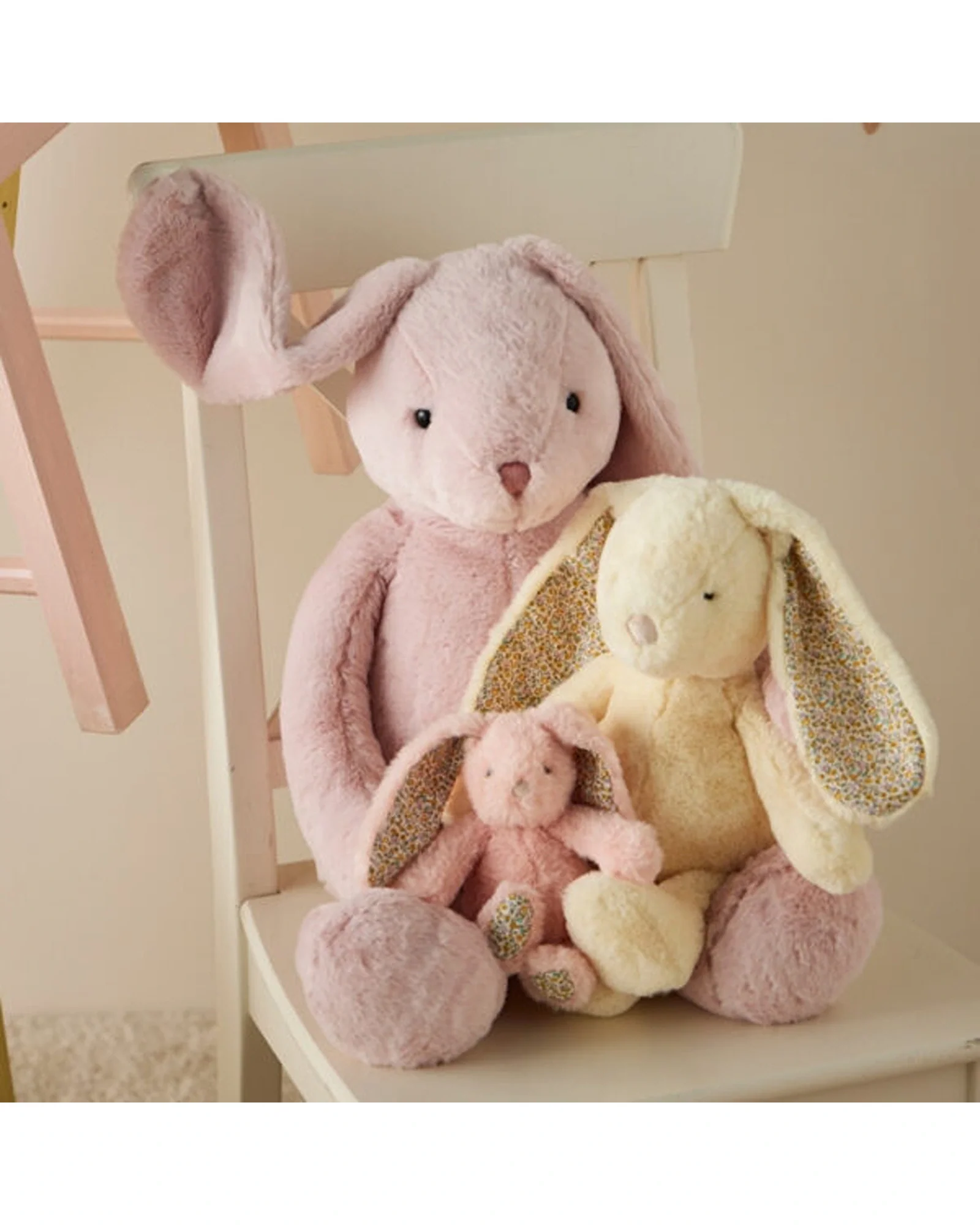 Floral Peach Bunny Rattle - Image 2