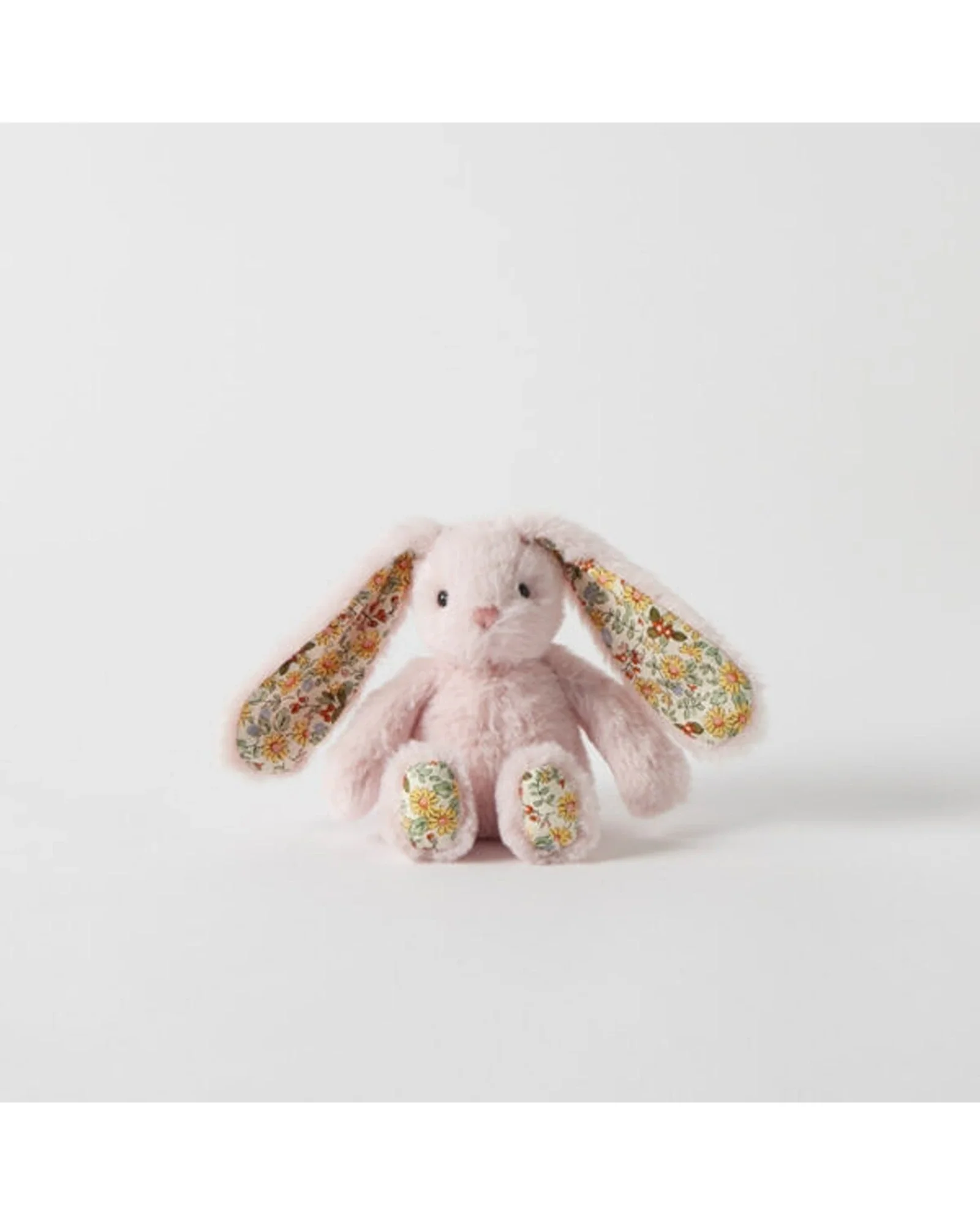 Floral Pink Bunny Rattle
