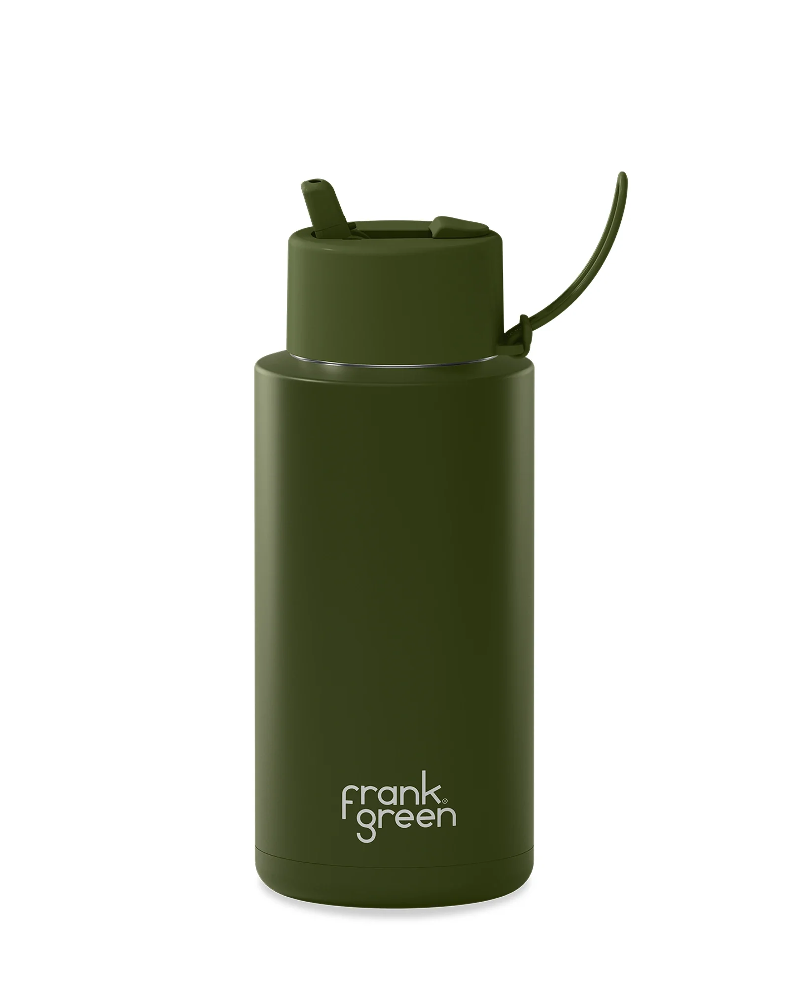 frank green 1L Reusable Bottle Flip Lid Khaki