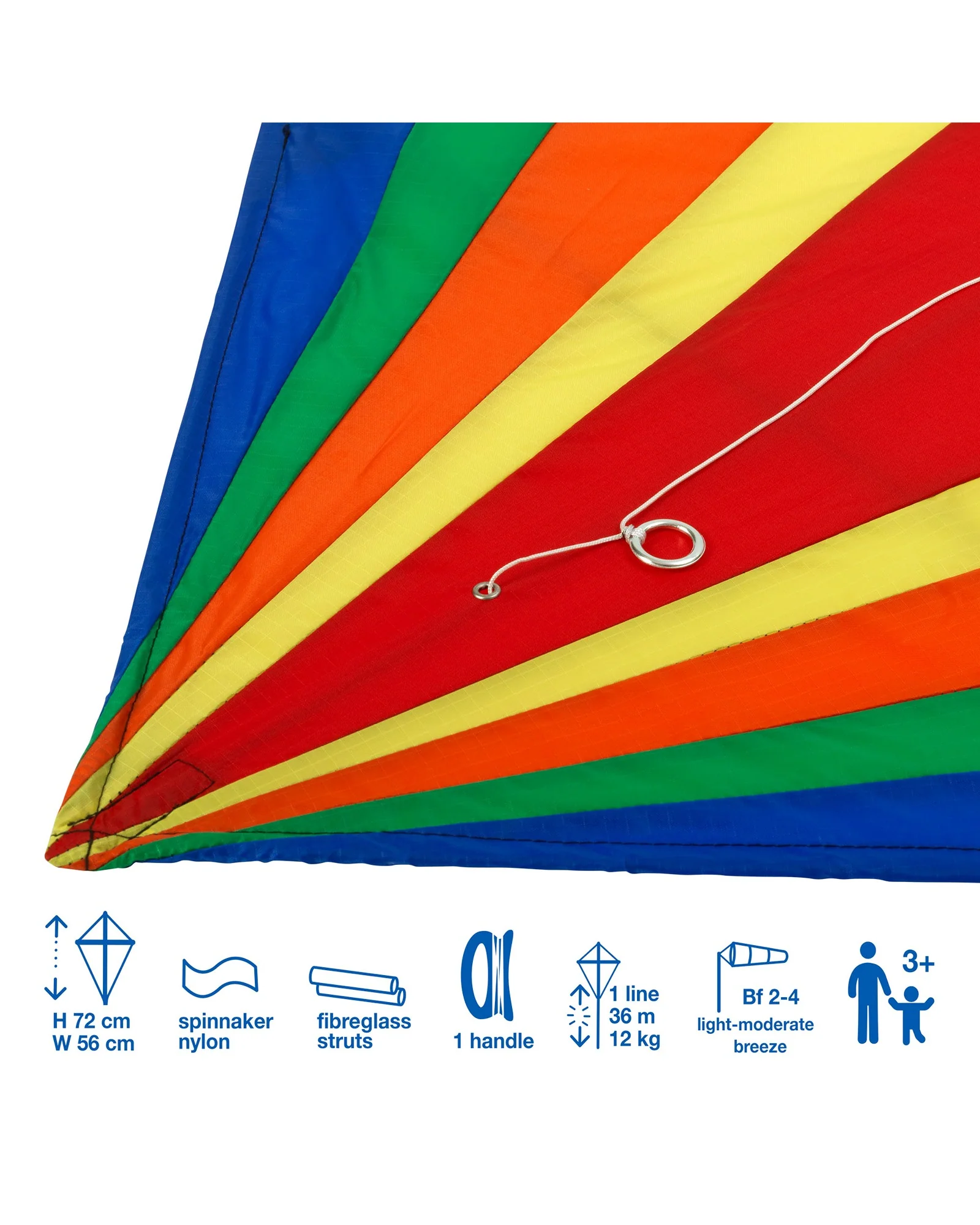 Rainbow Delta Fun Kite - Image 3