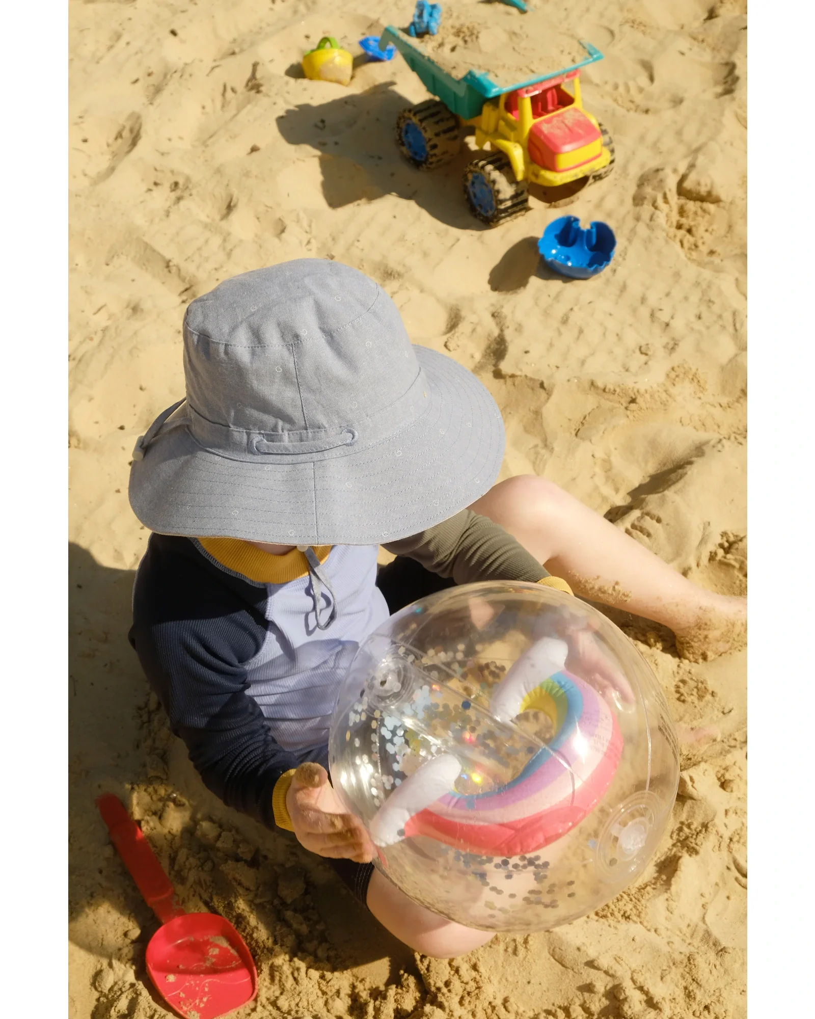Rainbow Shimmer 3D Beach Ball - Image 3