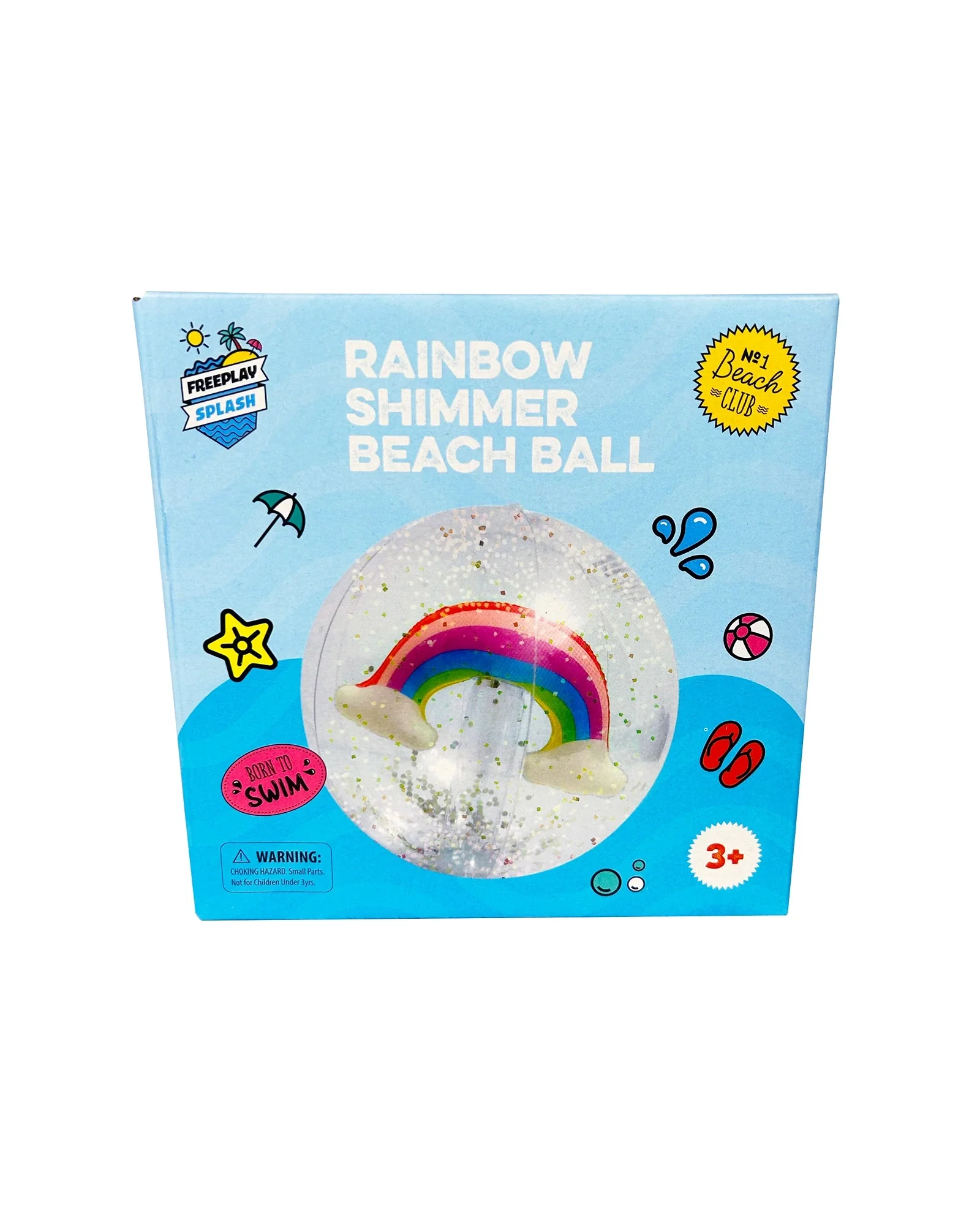 Rainbow Shimmer 3D Beach Ball - Image 5